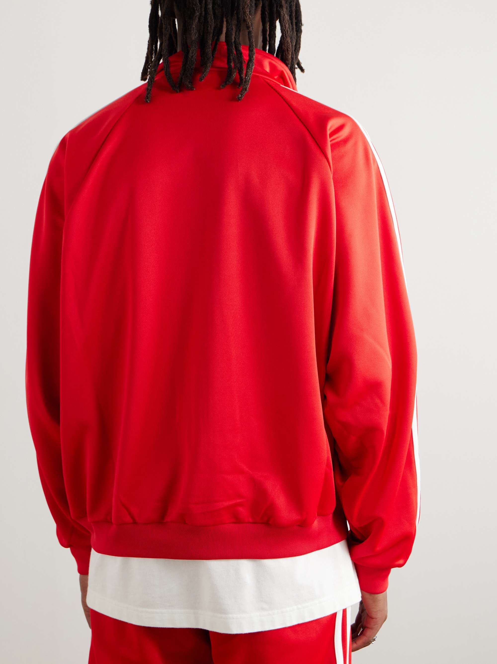 Logo-Embroidered Striped Jersey Track Jacket view