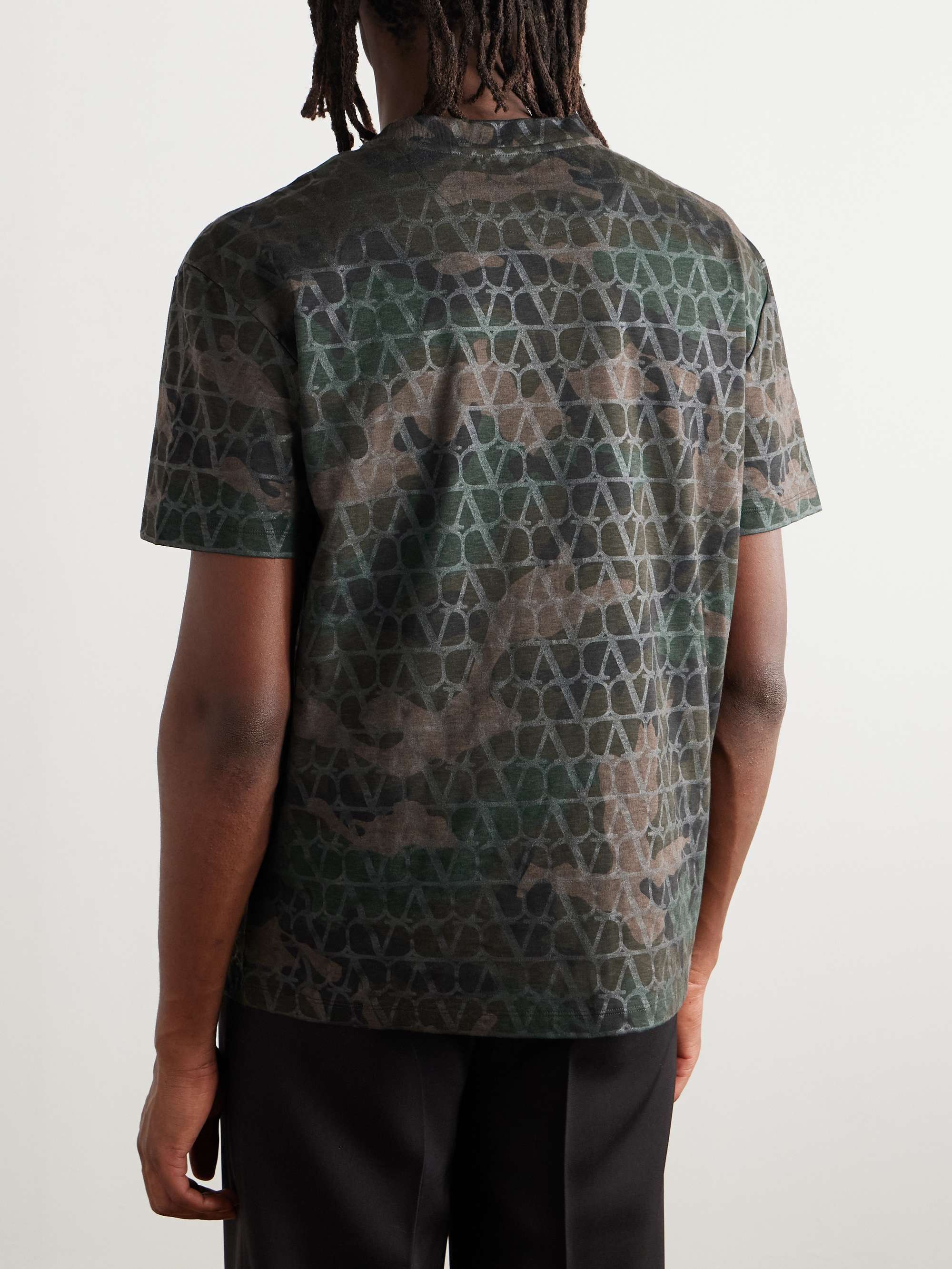 Camouflage-Print Cotton-Jersey T-Shirt view