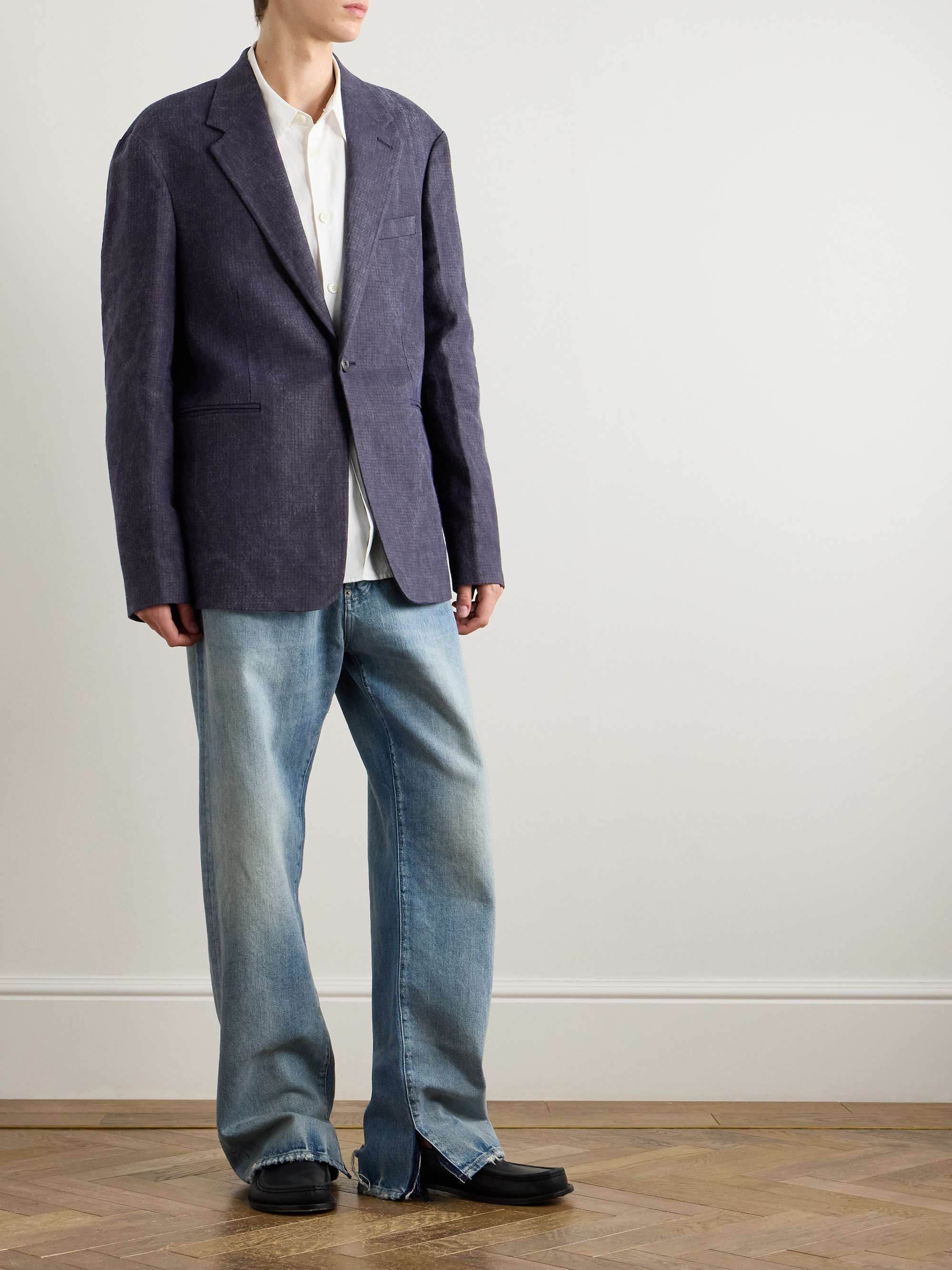 Shinjuku Oversized Textured-Linen Blazer view