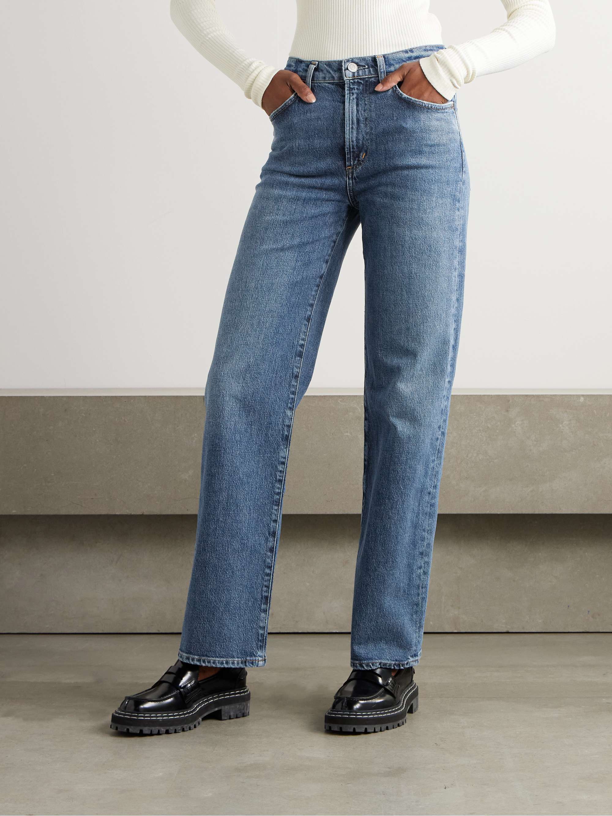 Harper high-rise wide-leg jeans view