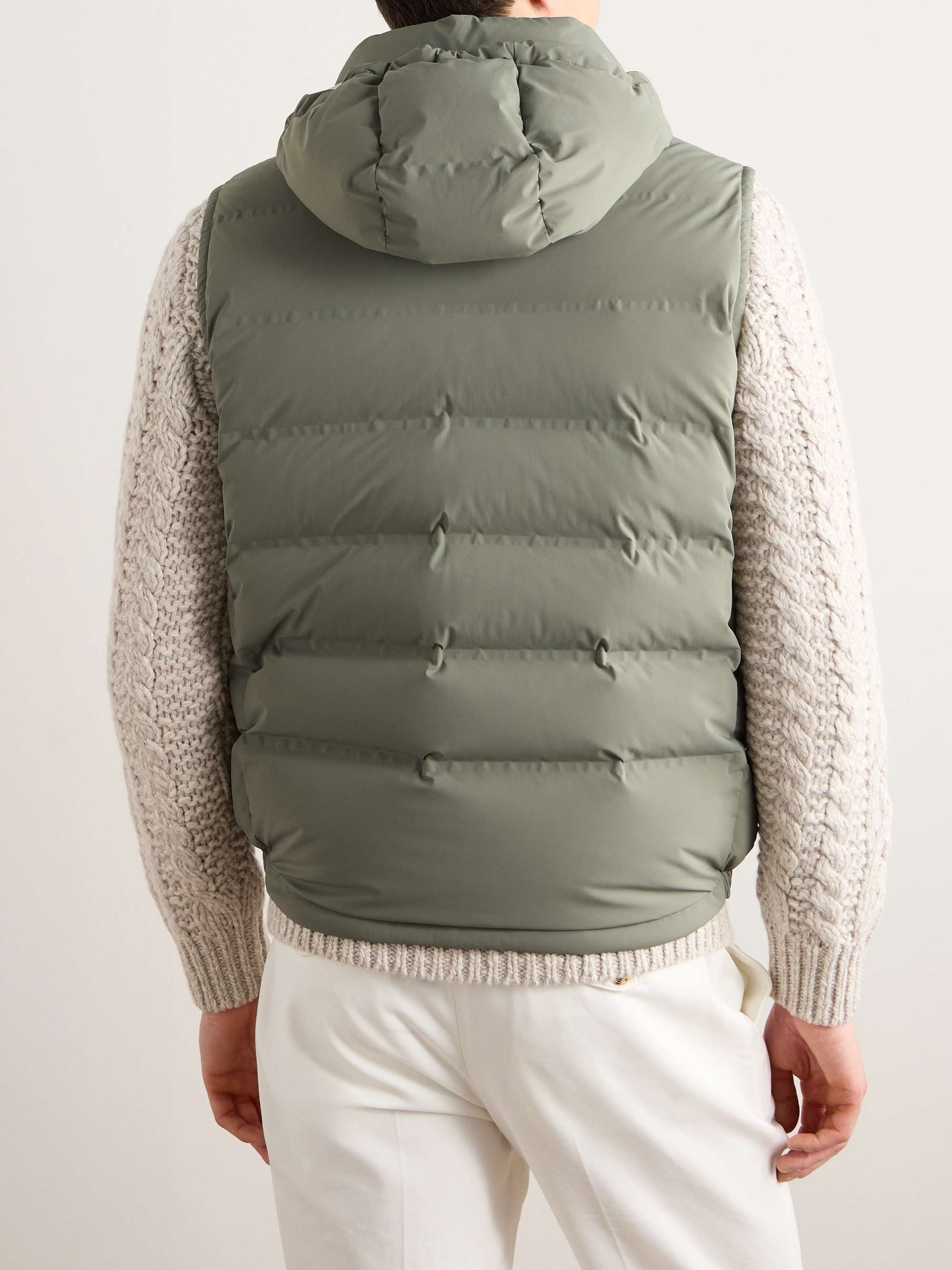 Quilted Shell Hooded Down Gilet view