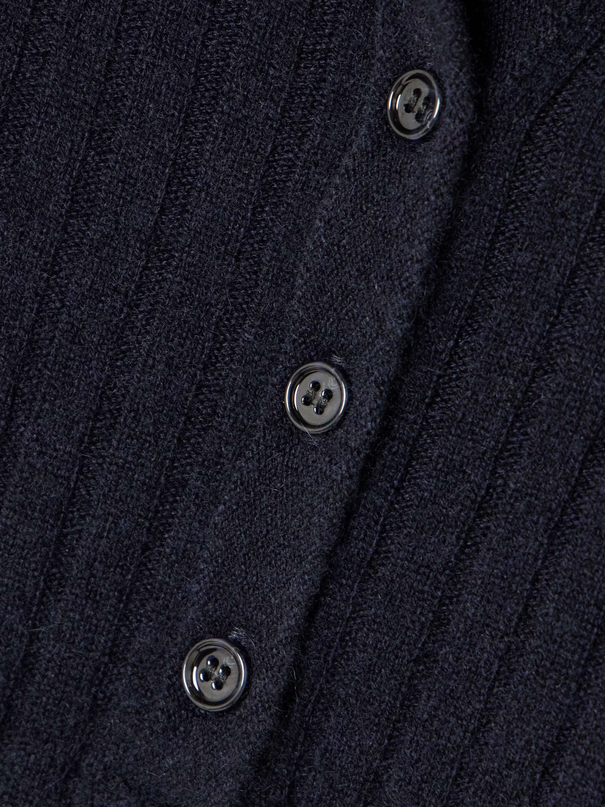 Ribbed cashmere polo shirt view