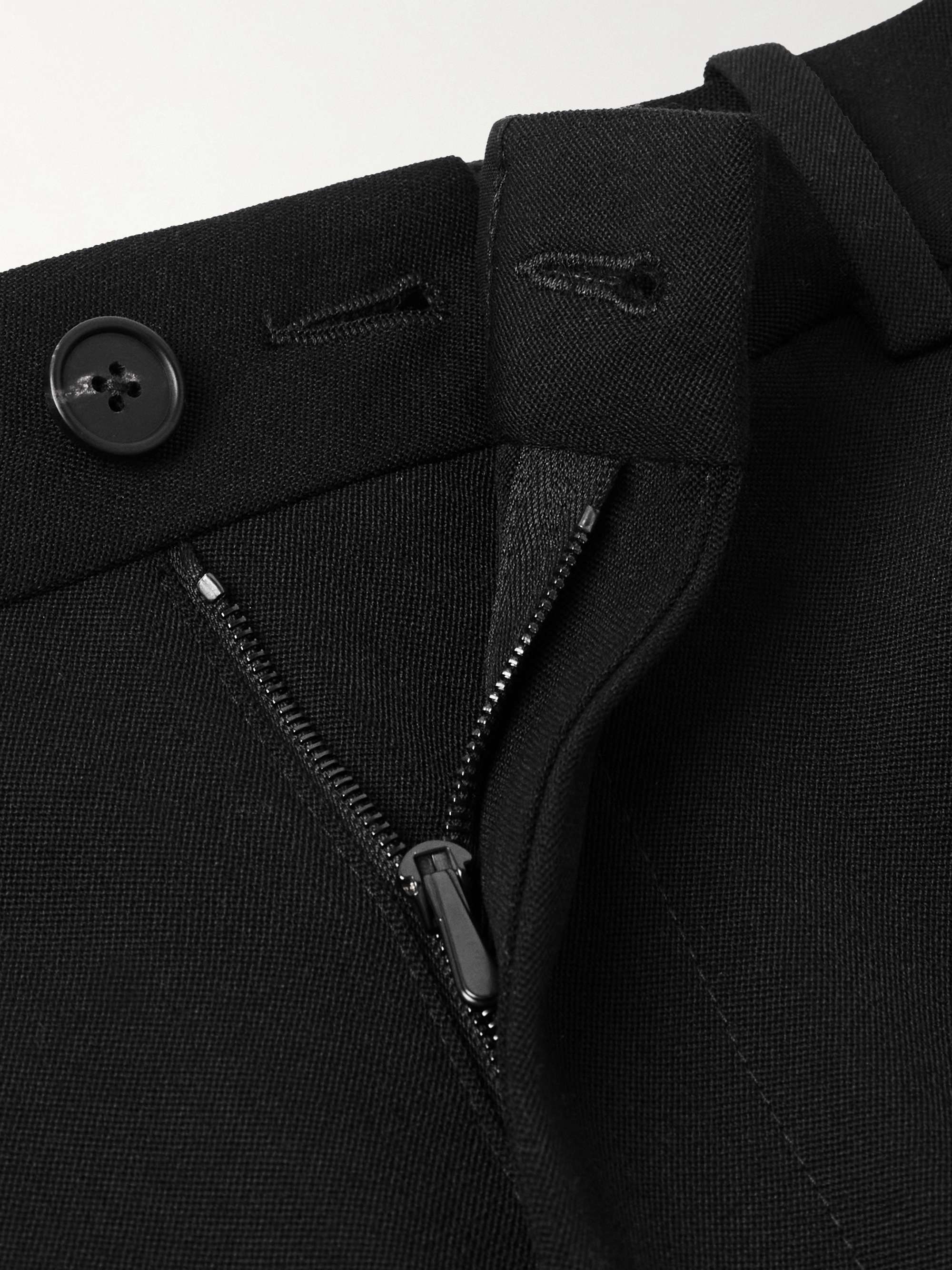 Holl Wide-Leg Pleated Grain de Poudre Wool Trousers view