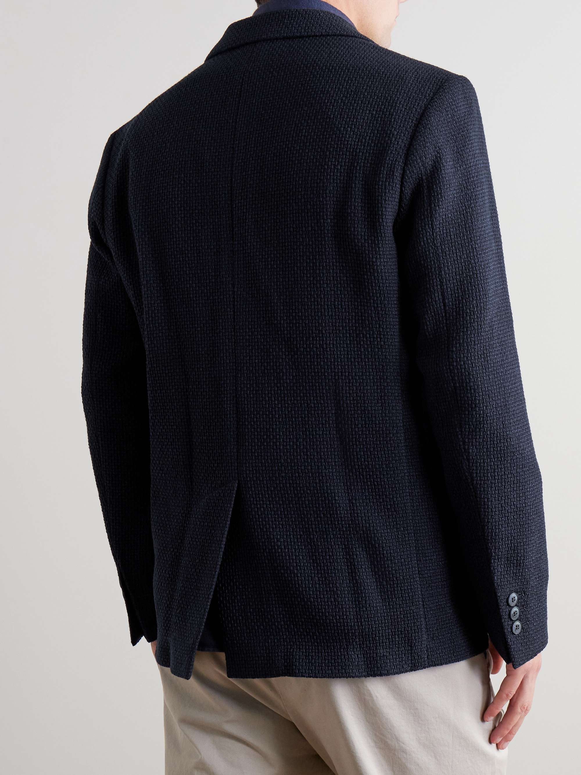 Waffle-Knit Wool-Blend Blazer view