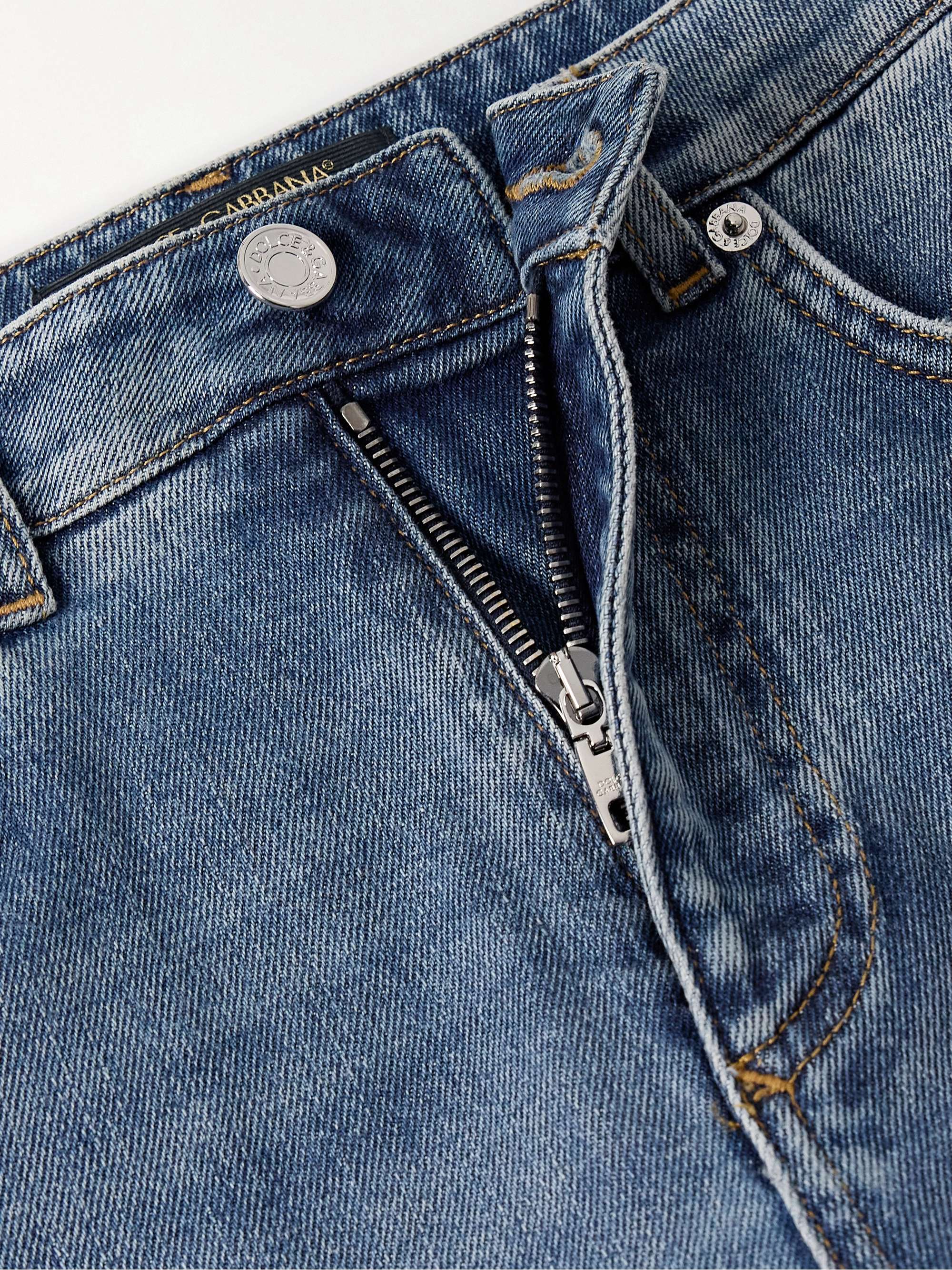 Appliquéd high-rise skinny jeans view