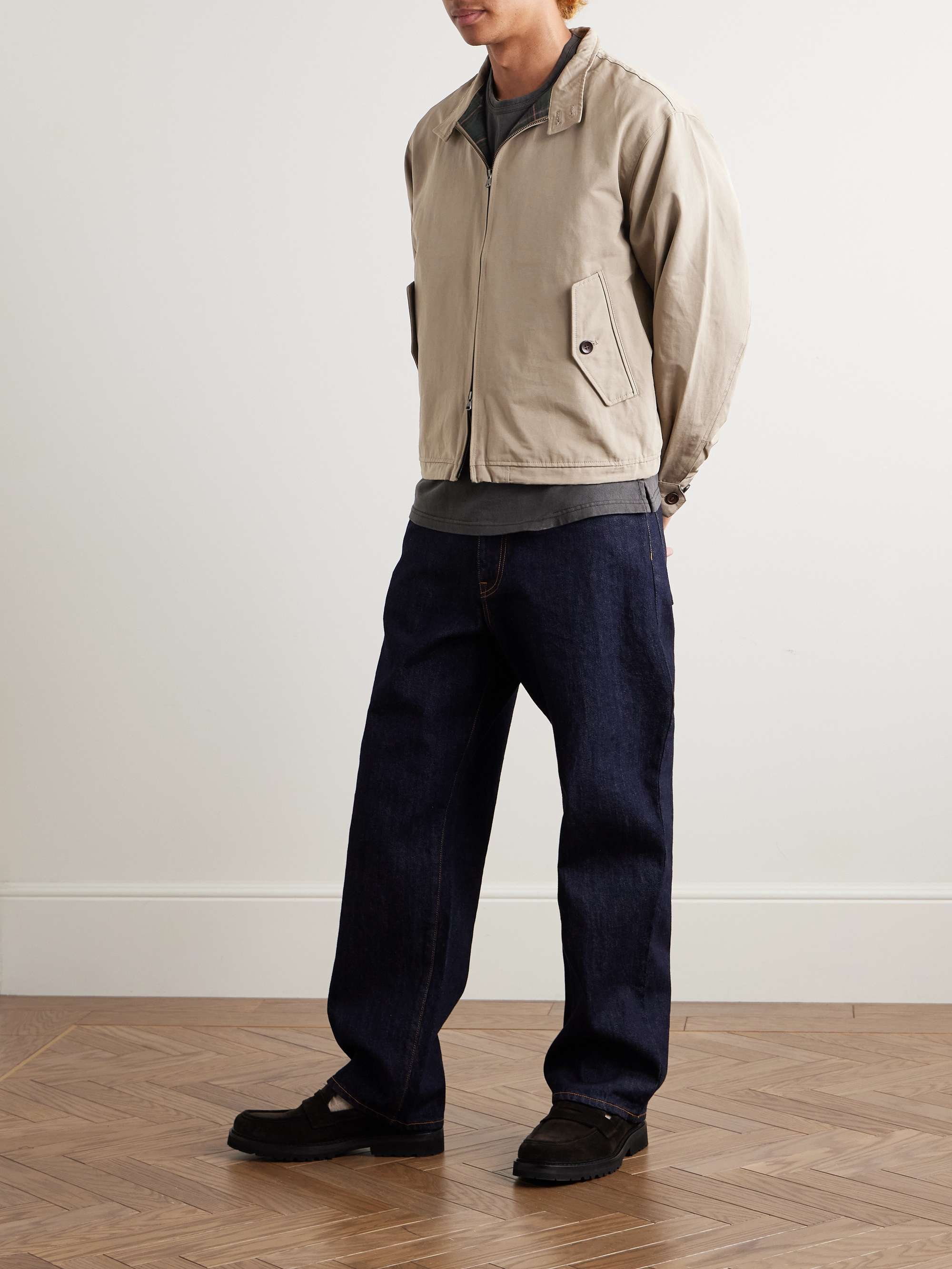 Buddy Cropped Cotton-Blend Twill Harrington Jacket view