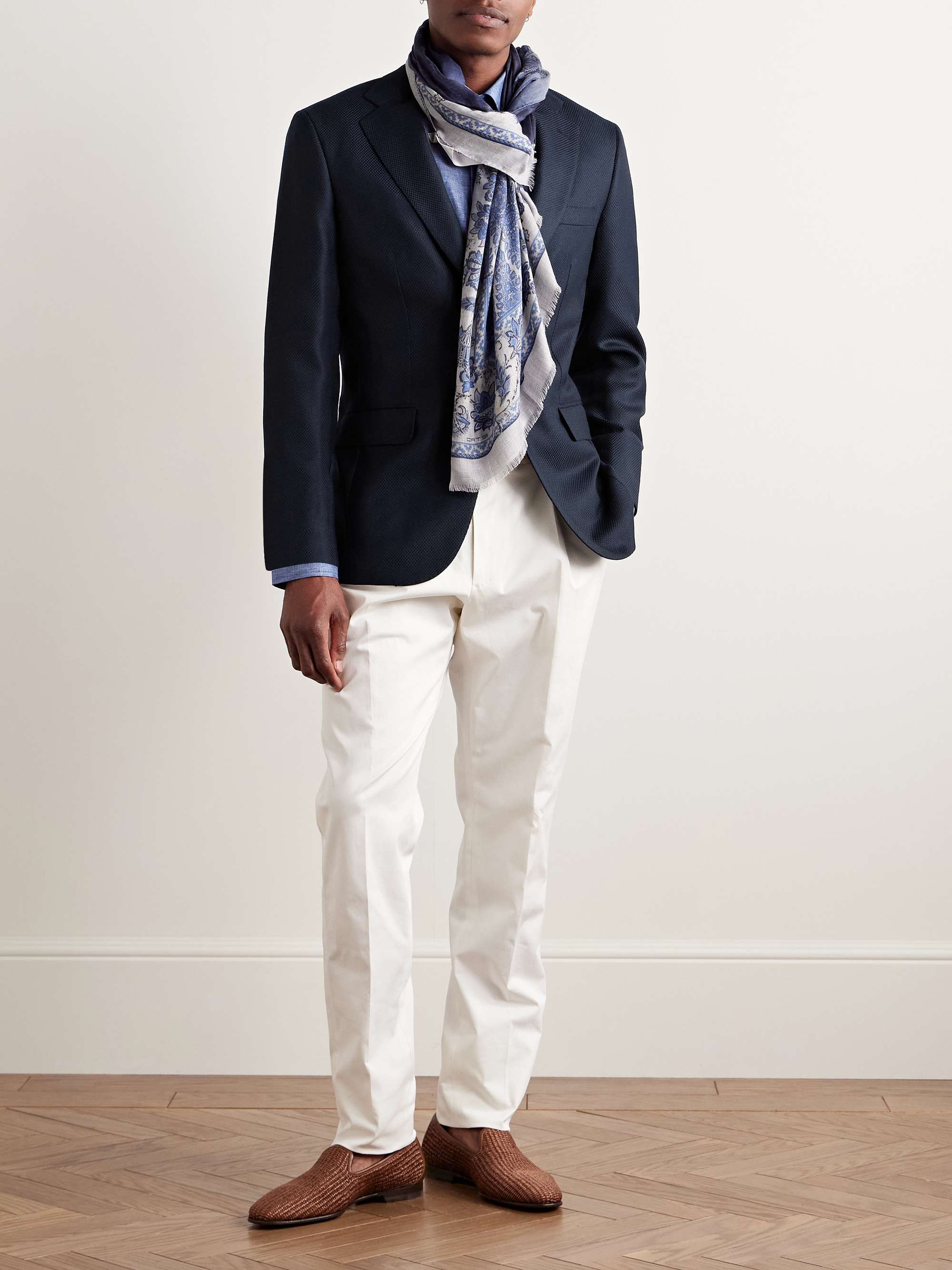 Textured Wool and Cashmere-Blend Blazer view