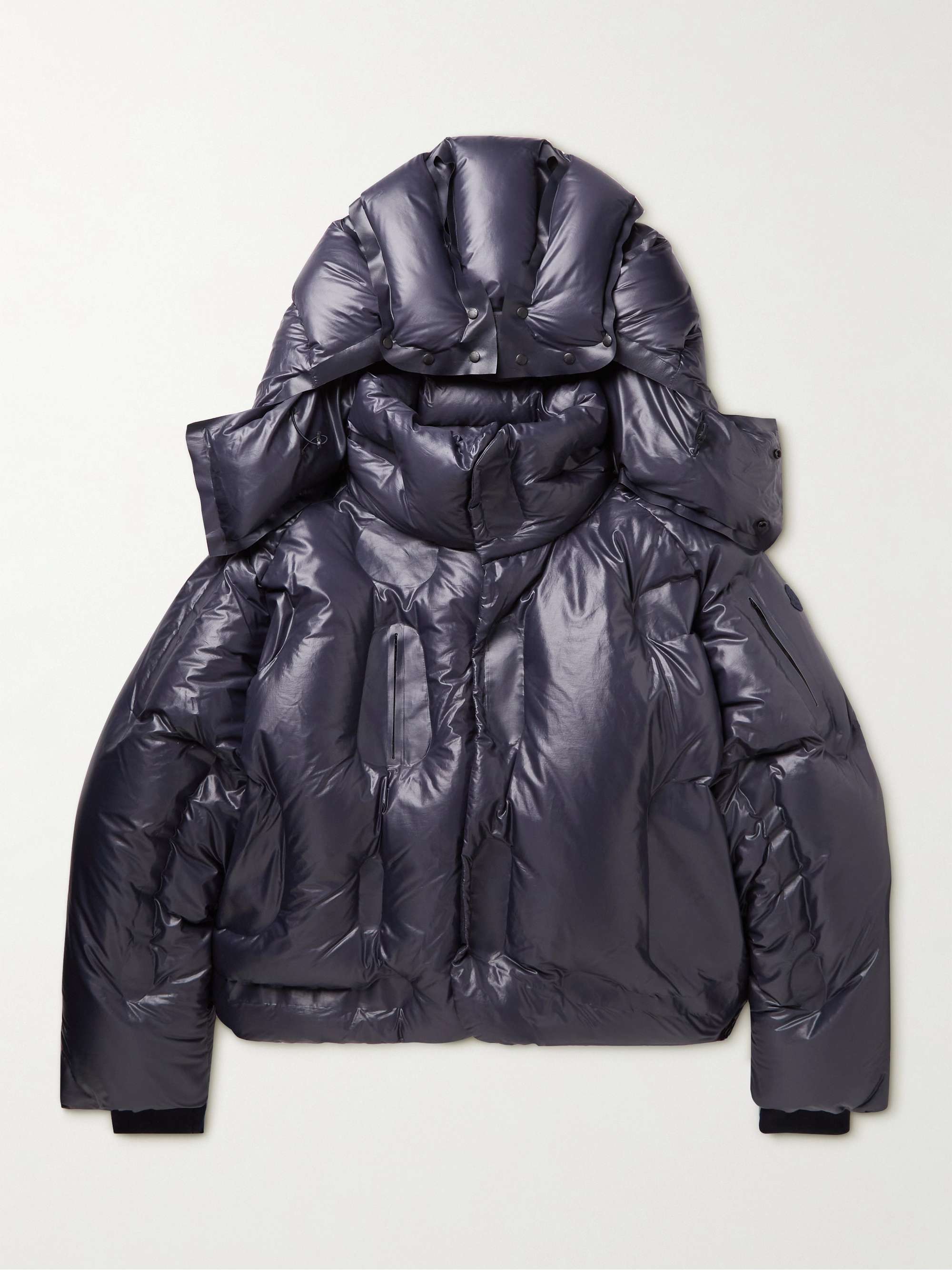 + Dingyun Zhang Klolk Logo-Appliquéd Quilted Shell Hooded Down Jacket view