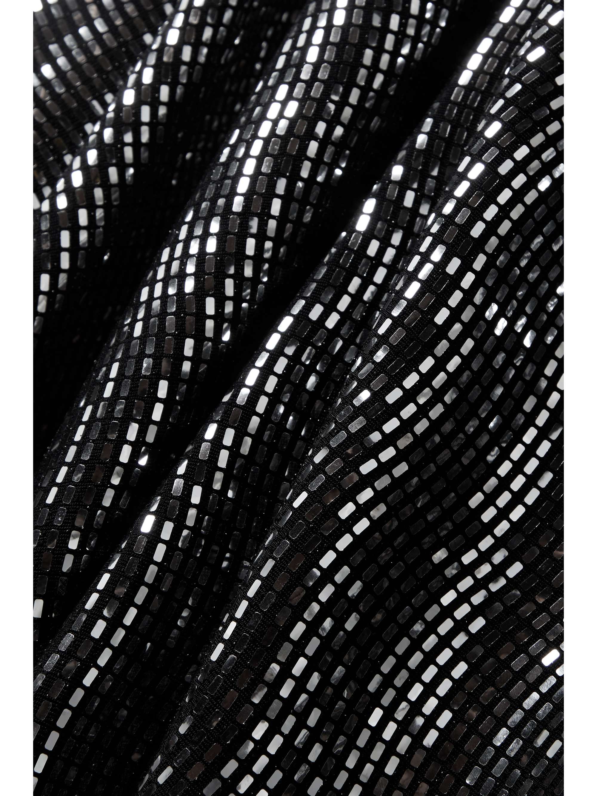 Embellished sequined stretch-knit gown view