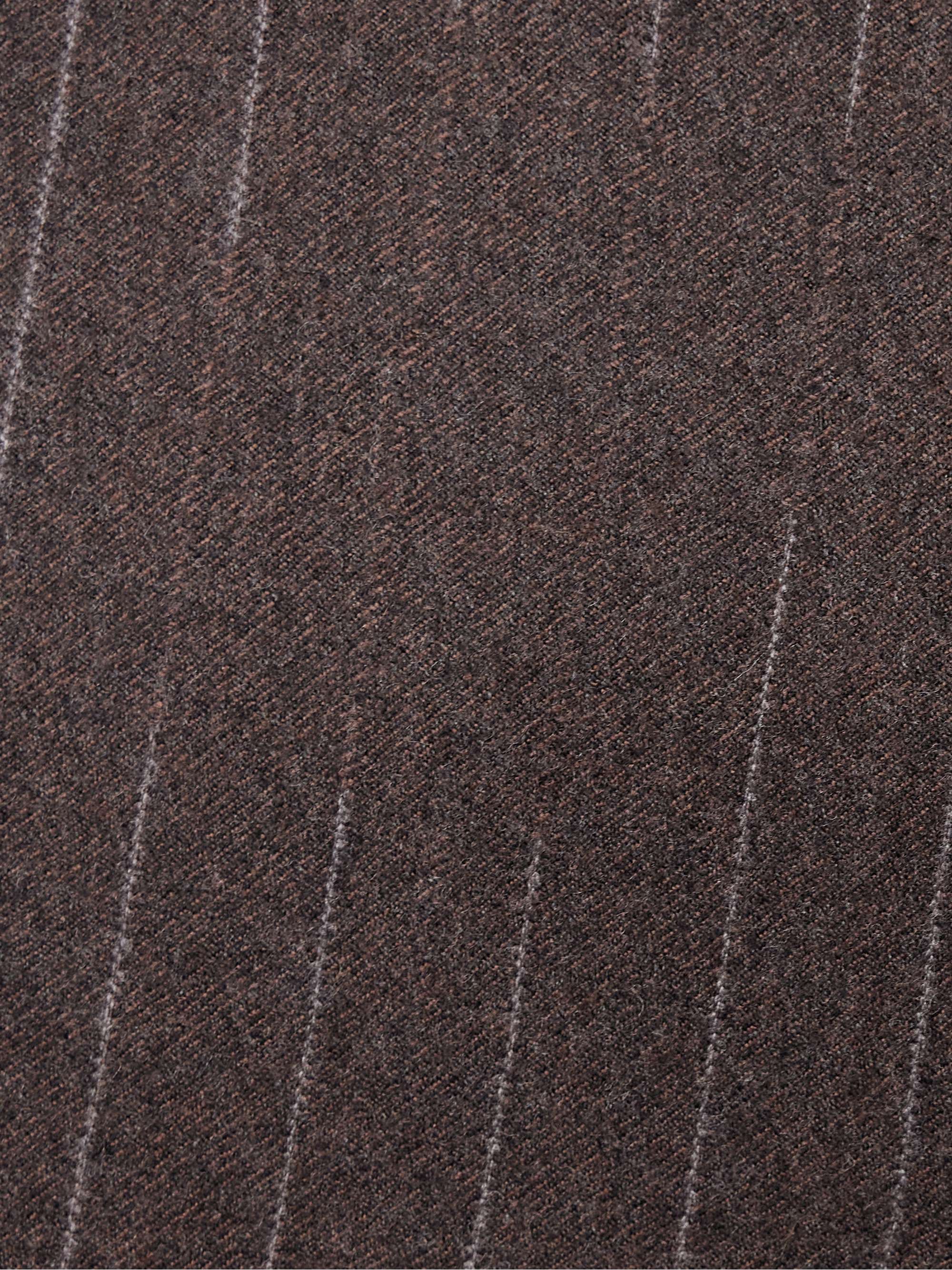 Pinstriped wool and cashmere-blend straight-leg pants view