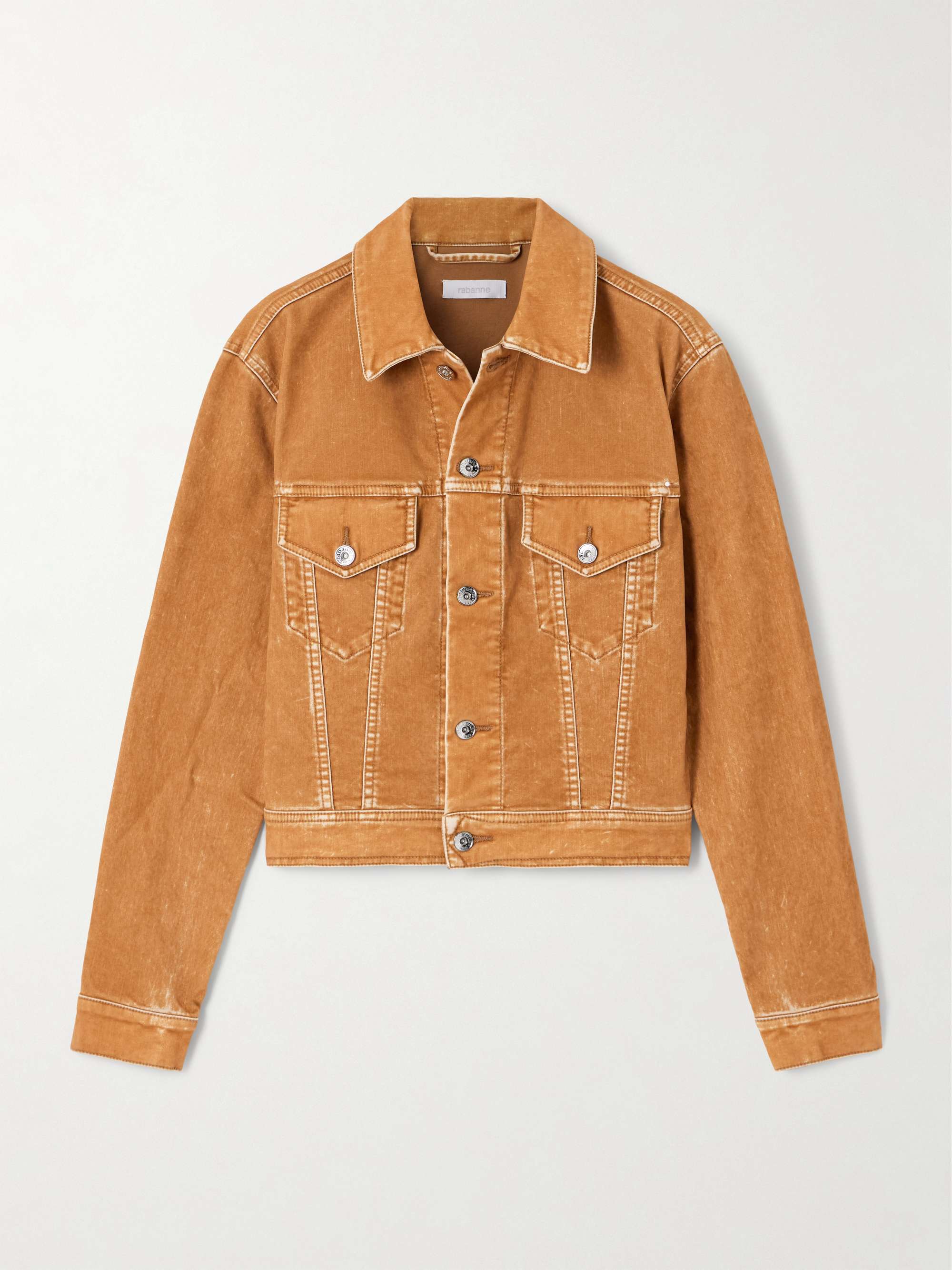 Flocked denim jacket view