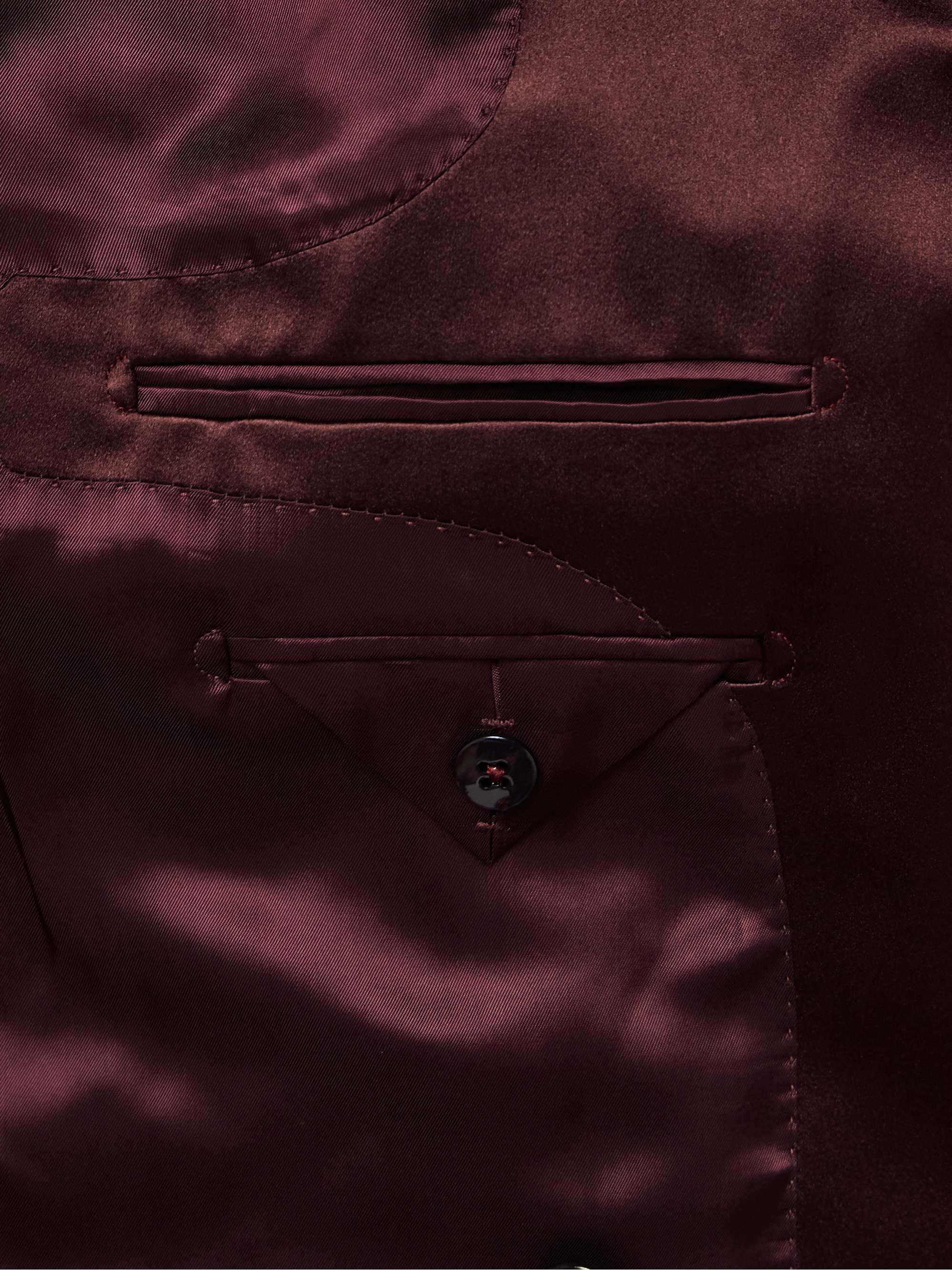 Dyllan Double-Breasted Satin-Trimmed Velvet Tuxedo Jacket view