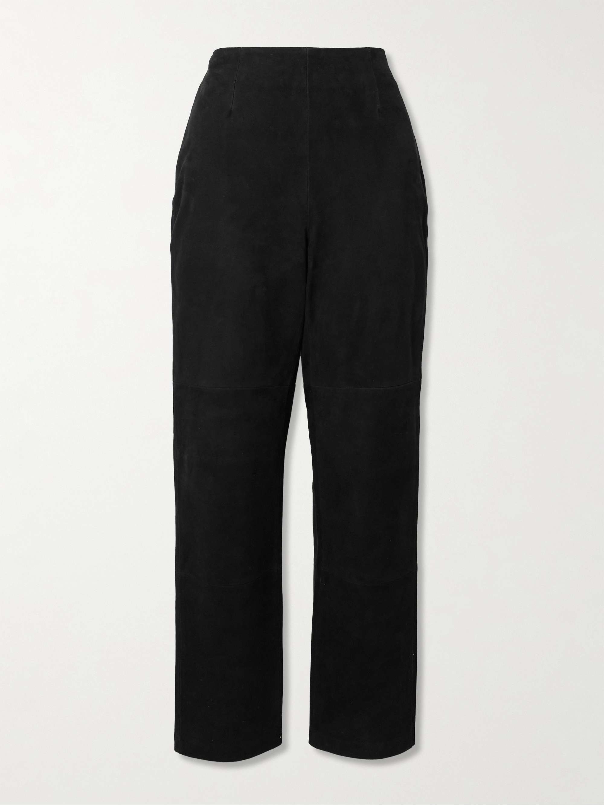 Suede straight-leg pants view