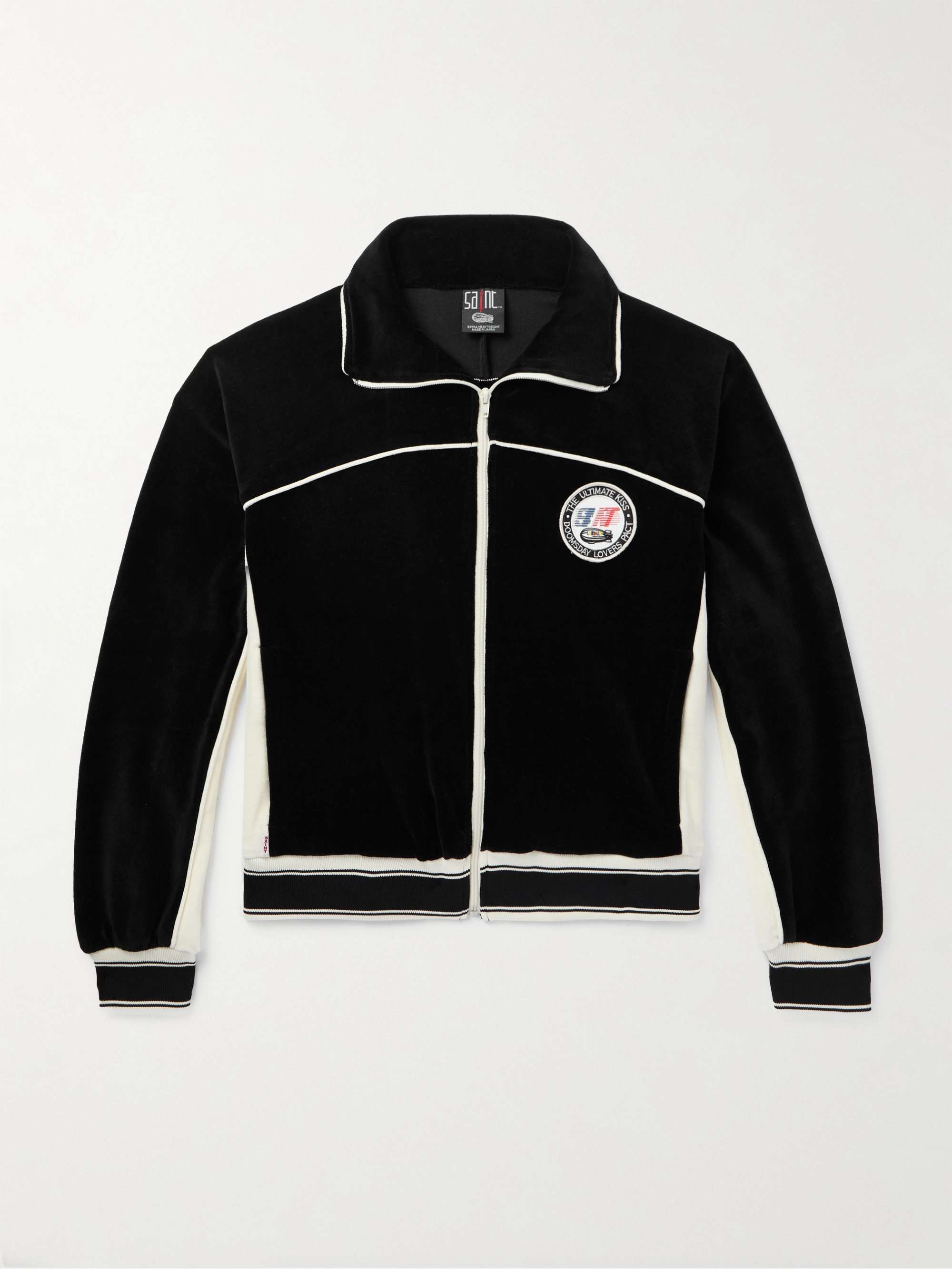 + Lastman Cotton-Blend Velour Track Jacket view
