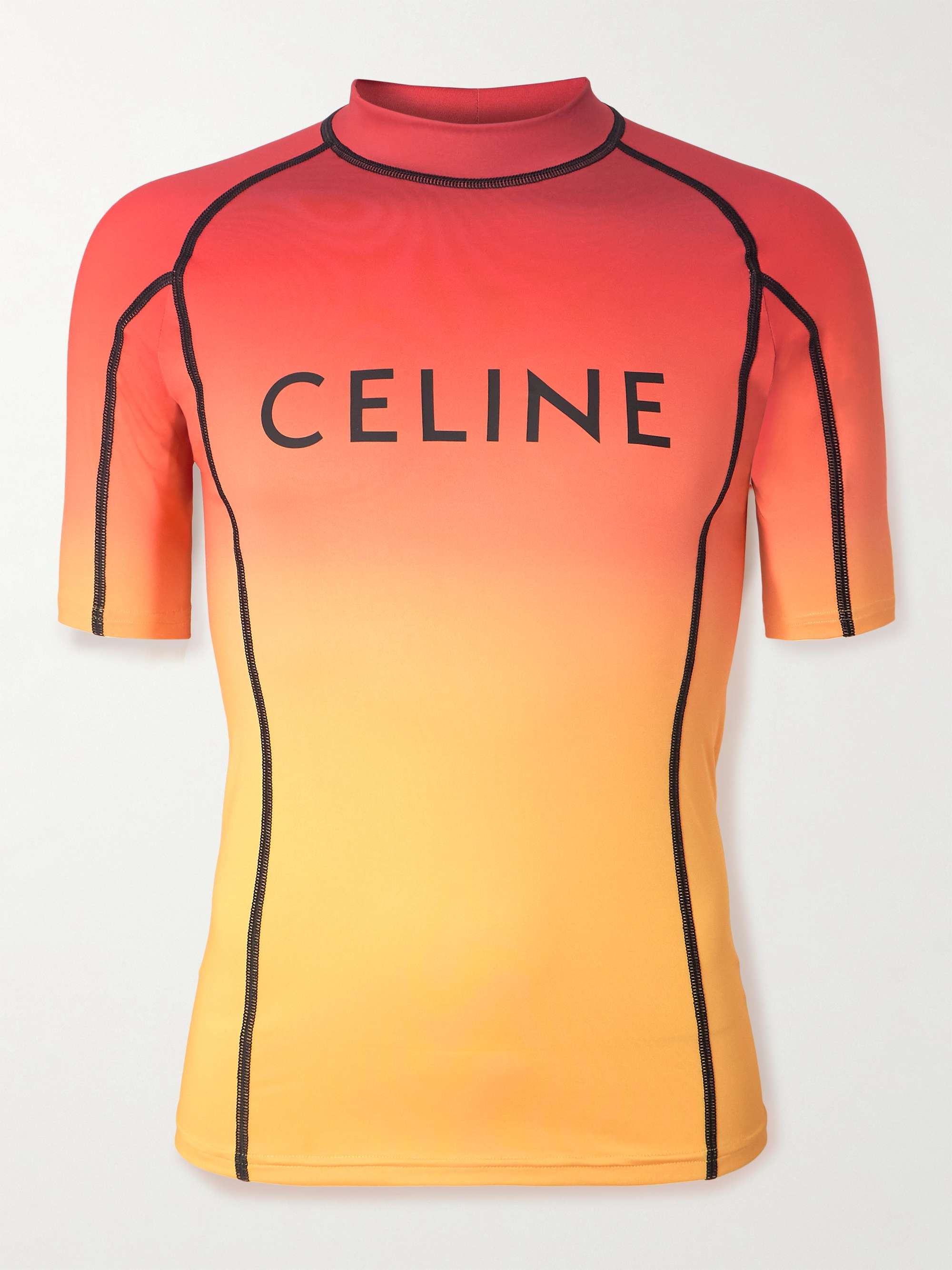 Logo-Print Dégradé Stretch-Jersey T-Shirt view