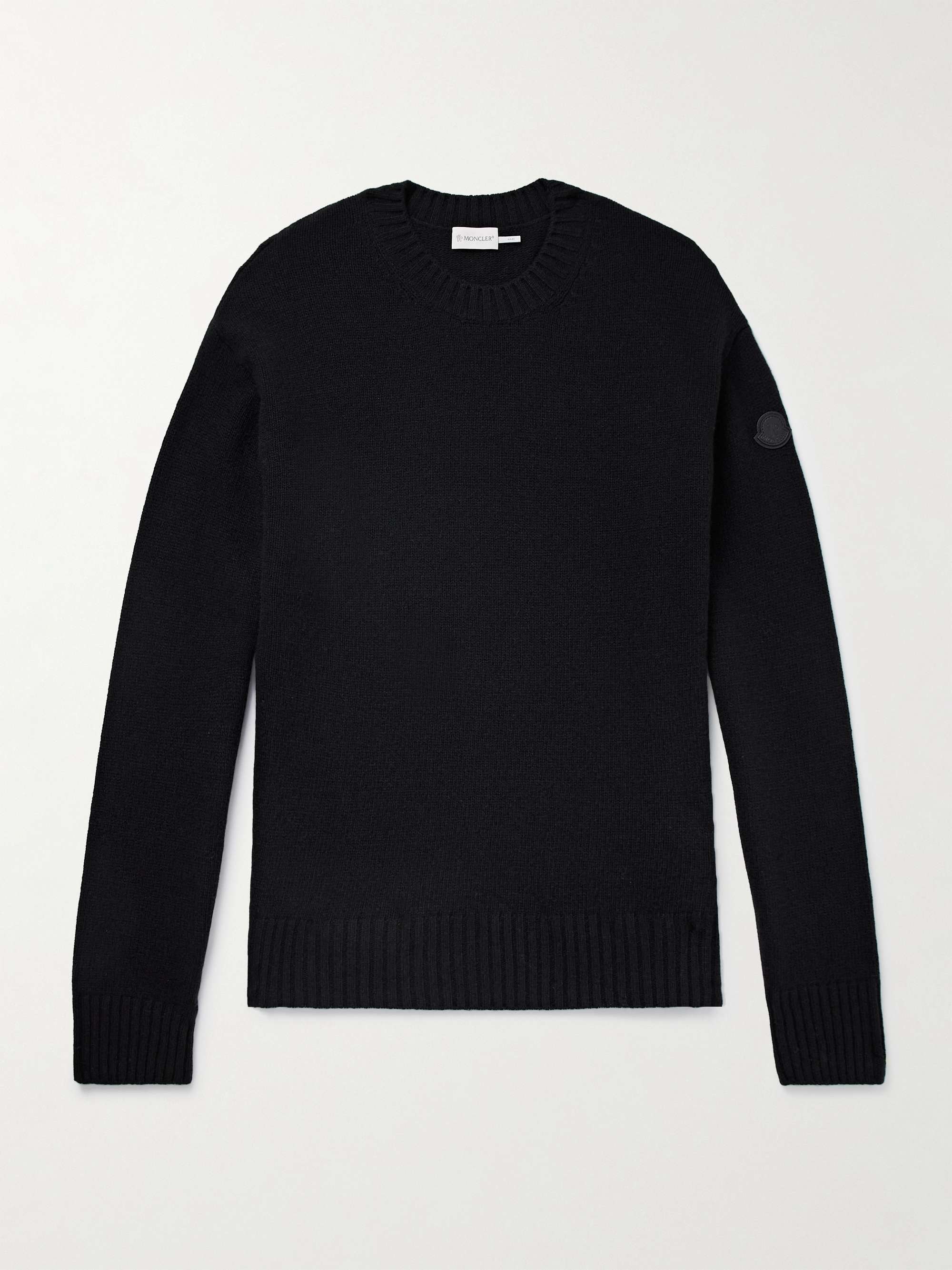 Logo-Appliquéd Virgin Wool and Cashmere-Blend Sweater view