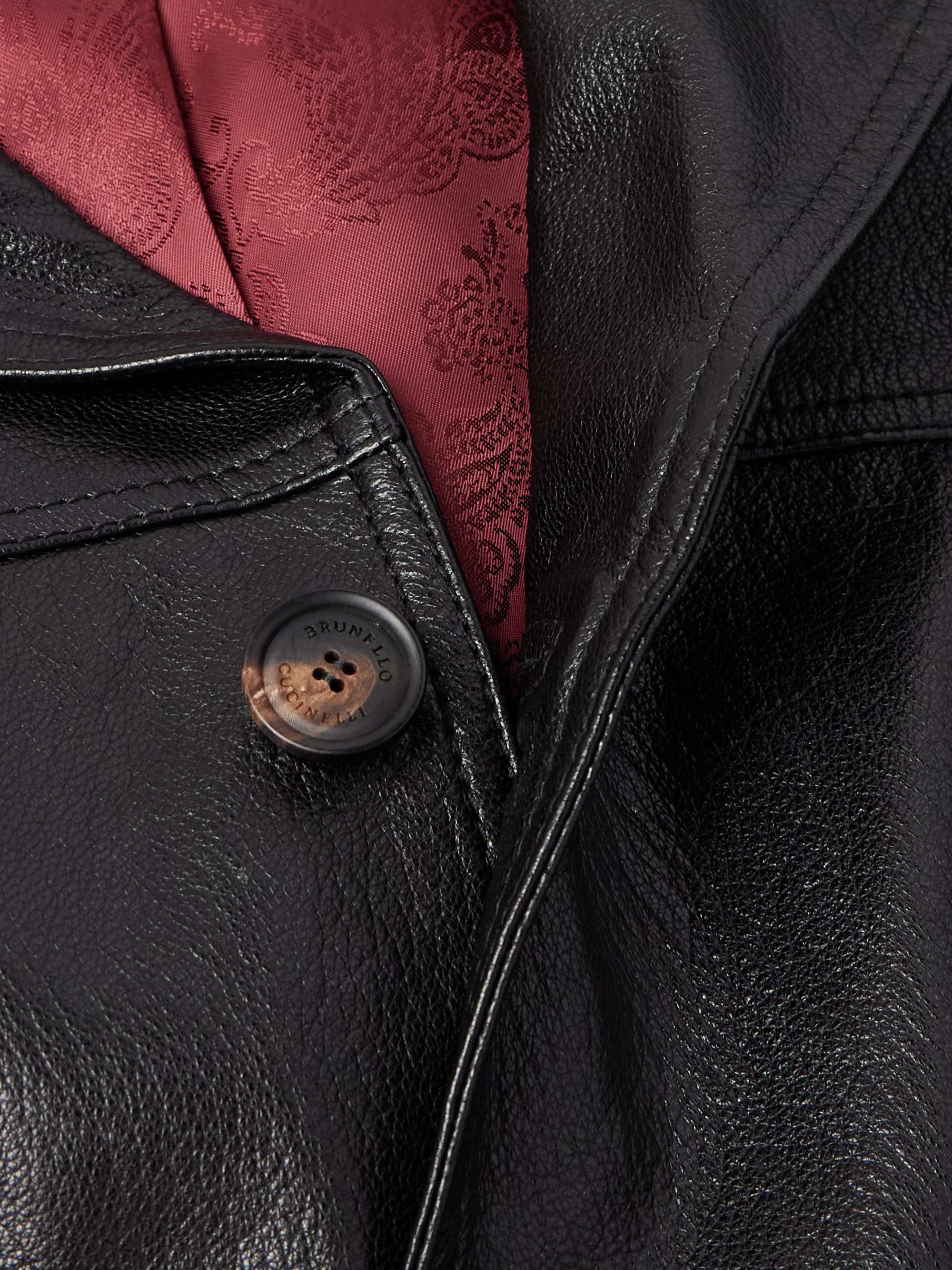 Glossed Full-Grain Leather Jacket view