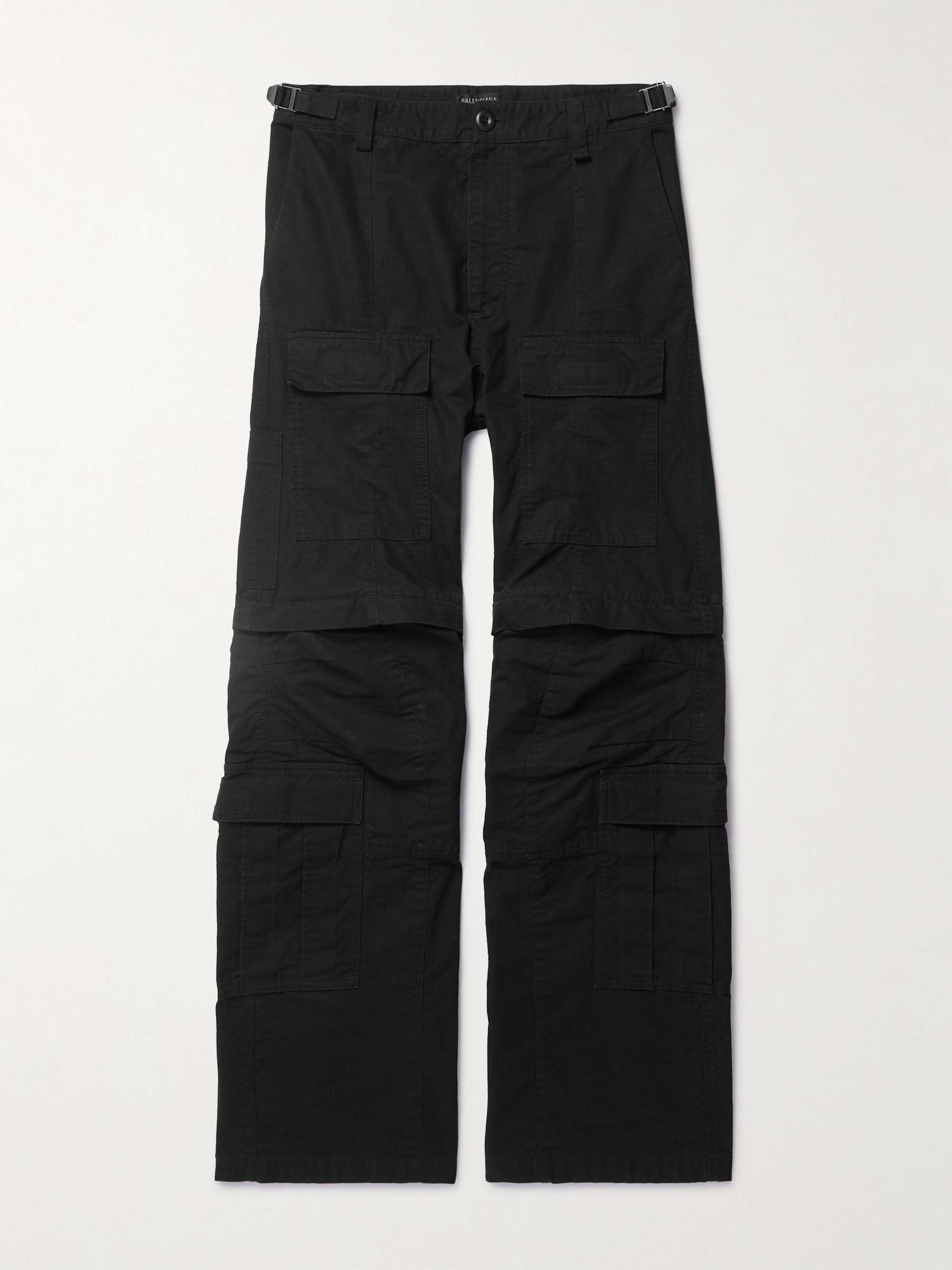Convertible Flared Cotton-Ripstop Cargo Trousers view