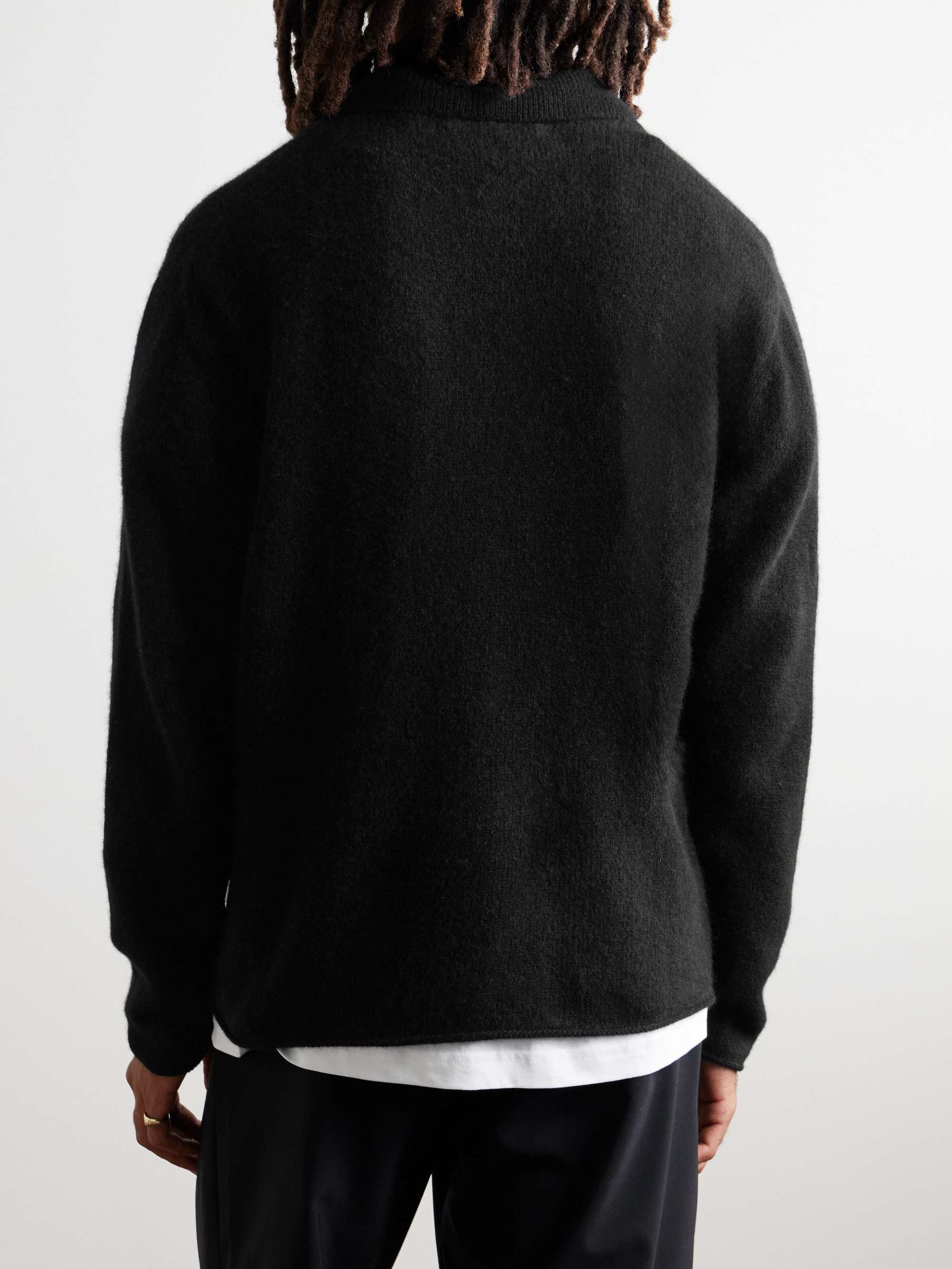 Brushed-Cashmere Polo Shirt view