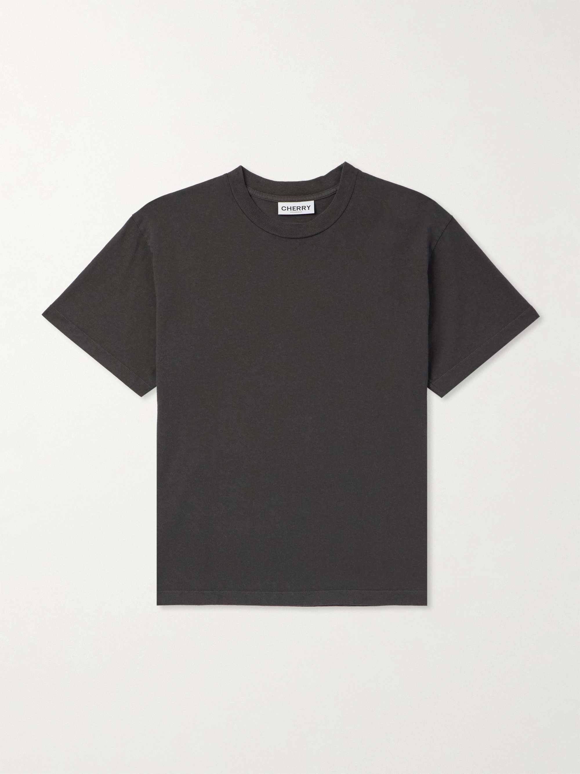 Garment-Dyed Embroidered Cotton-Jersey T-Shirt view