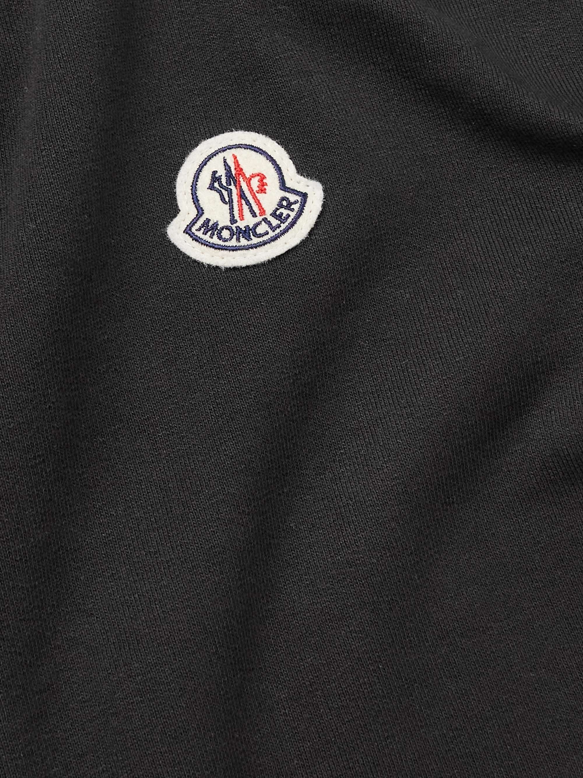 Logo-Embroidered Striped Cotton-Jersey Zip-Up Hoodie view