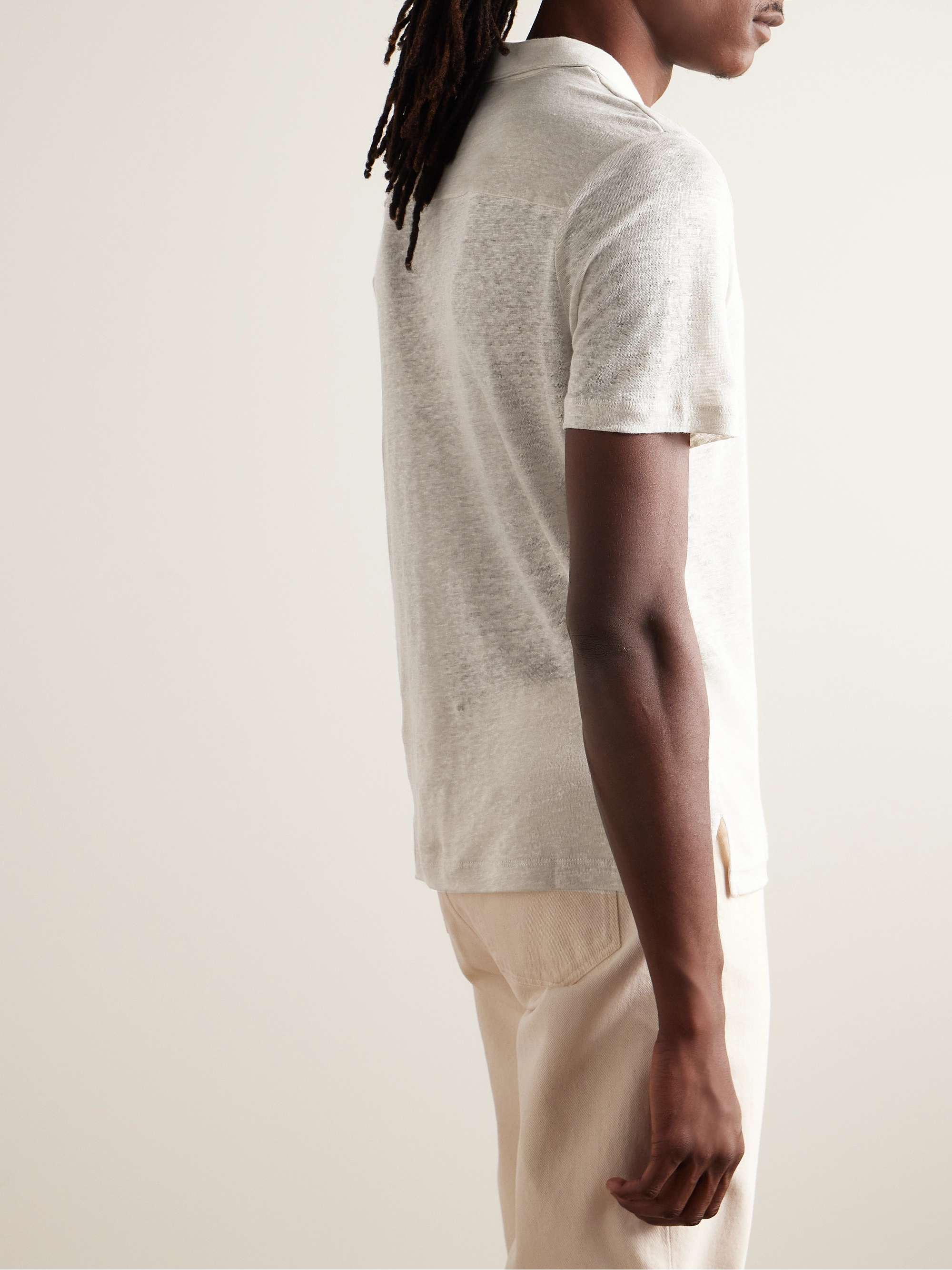 Shaun Linen-Jersey Polo Shirt view