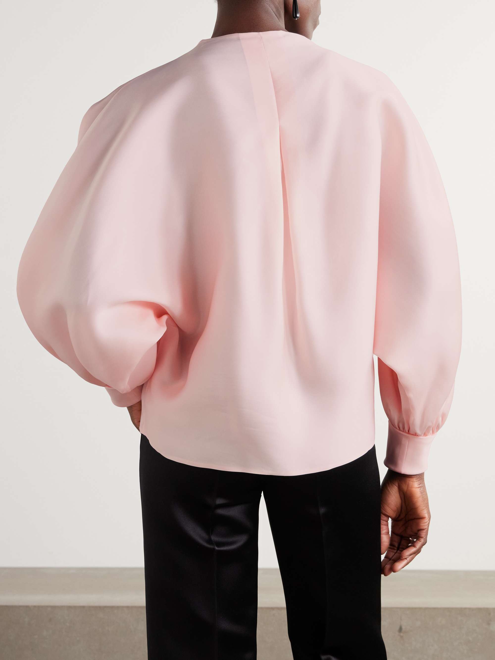 Patricia tie-neck silk-organdy blouse view