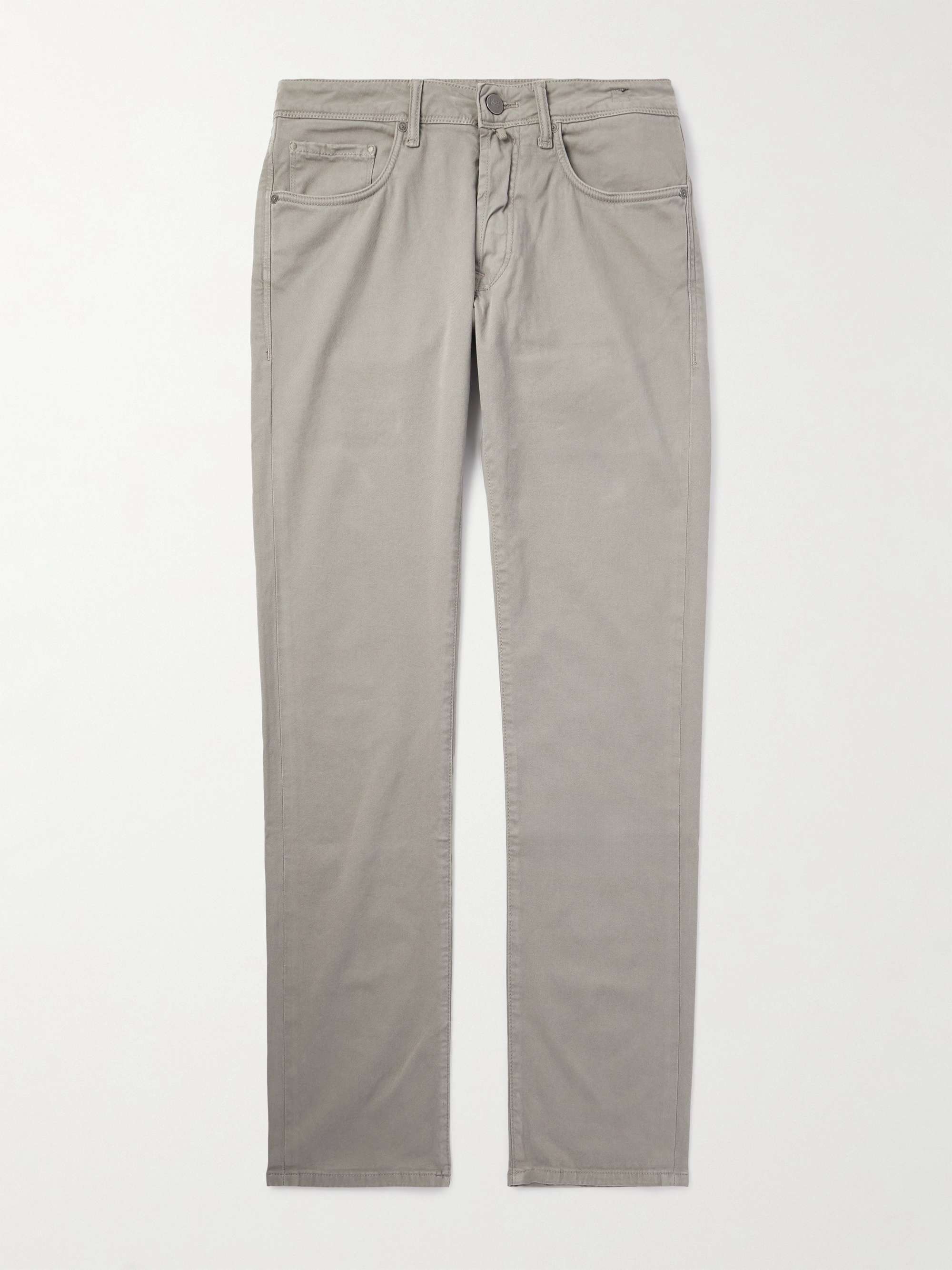 Blue Division Slim-Fit Straight-Leg Stretch-Cotton Gabardine Trousers view