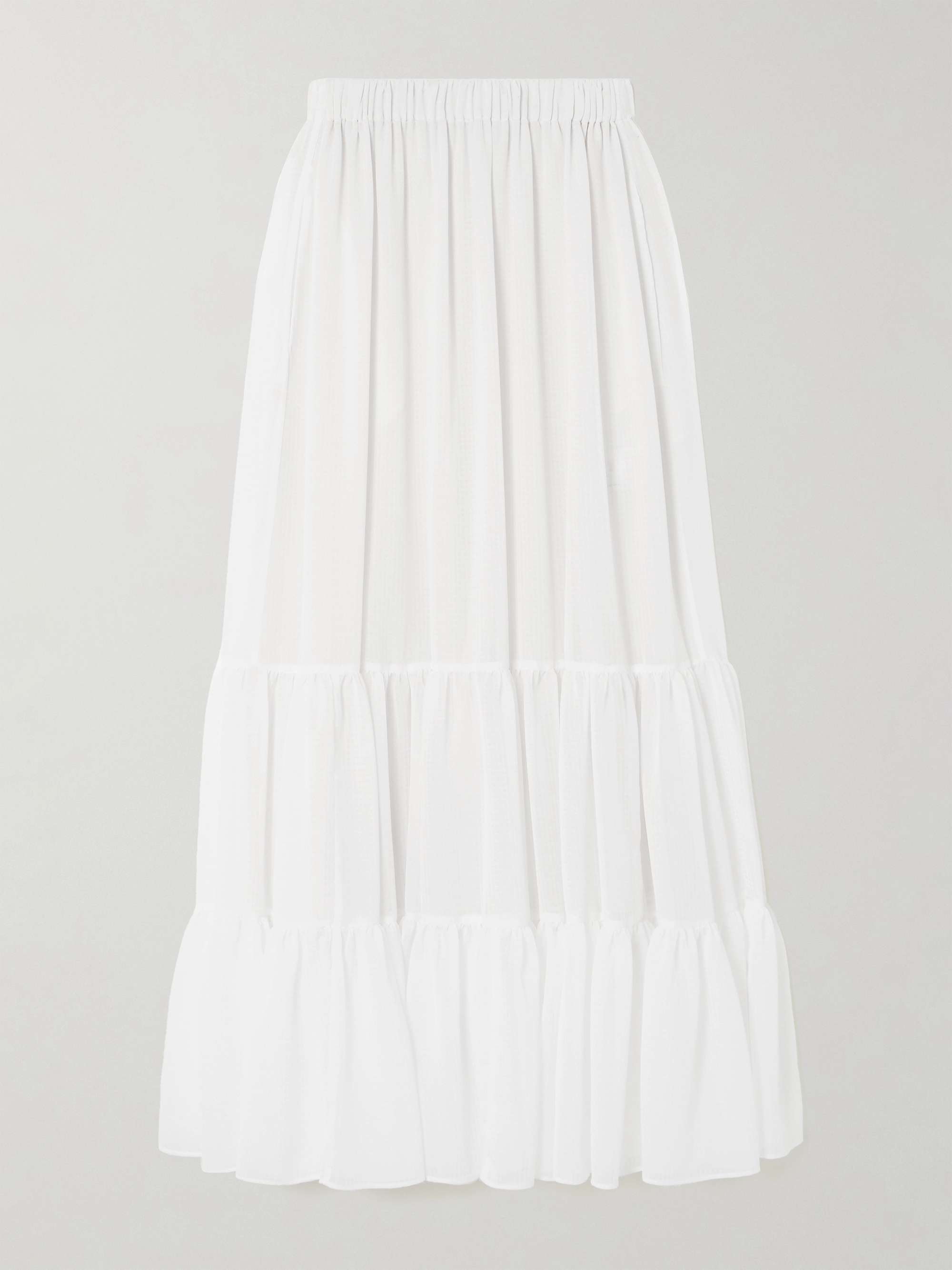 Tiered jacquard maxi skirt view
