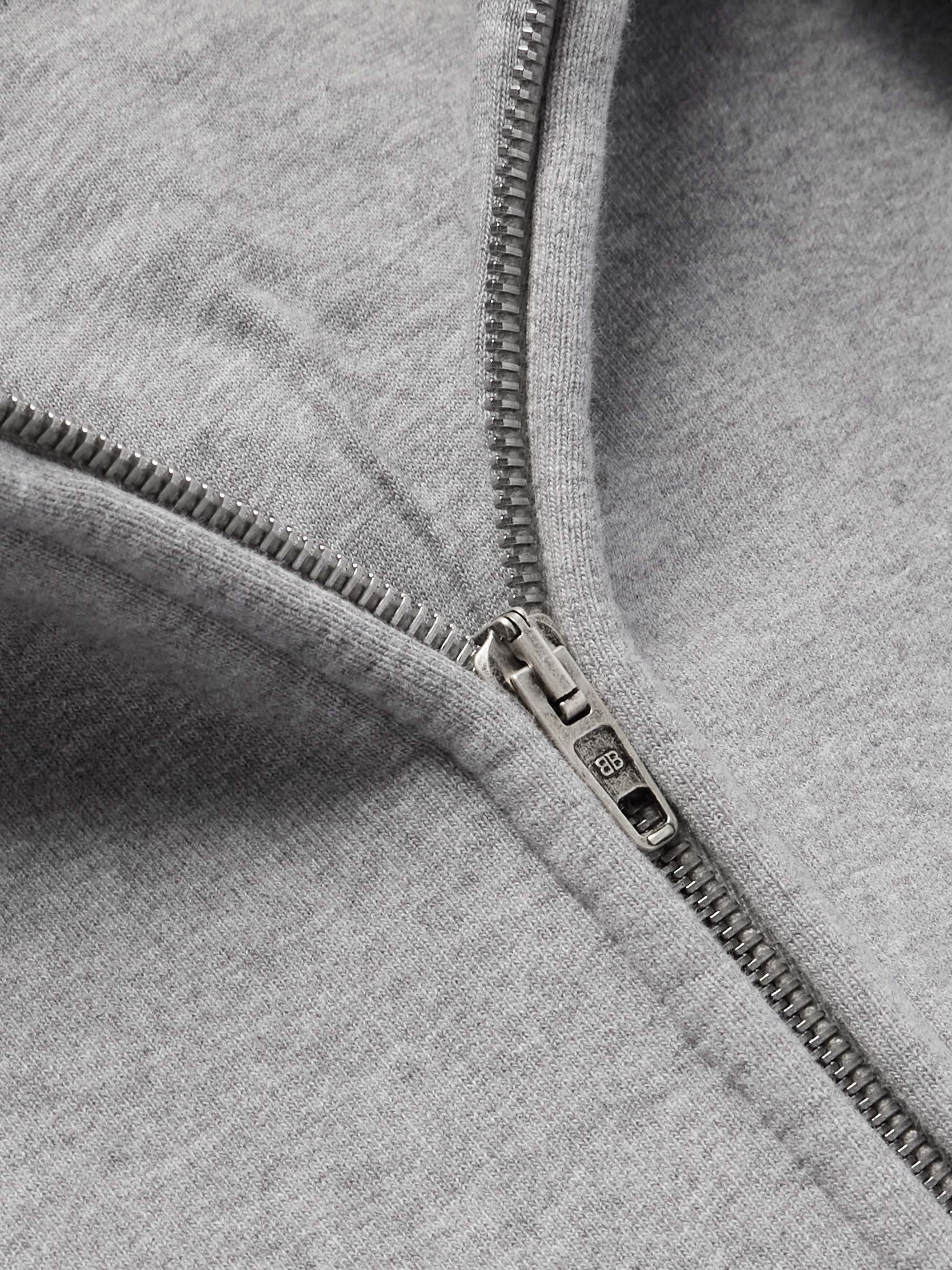 Incognito Oversized Layered Stretch-Cotton Jersey Zip-Up Hoodie view