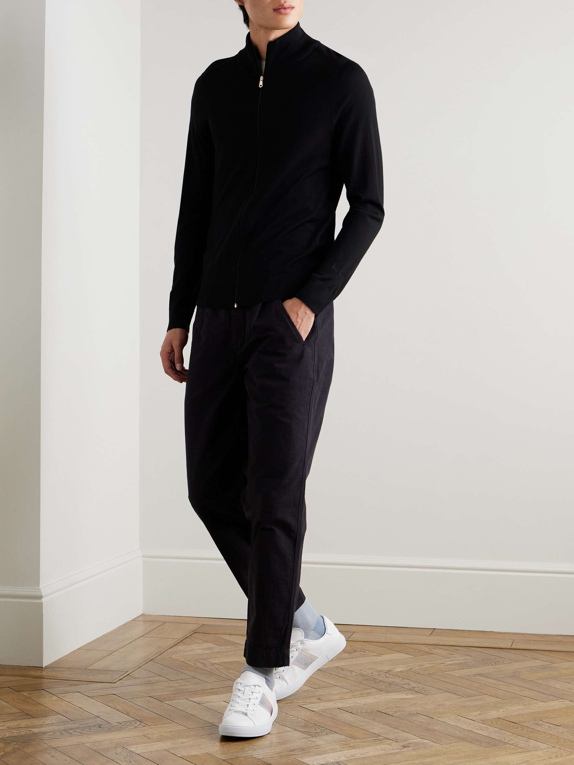 Merino Wool Zip-Through Sweater view