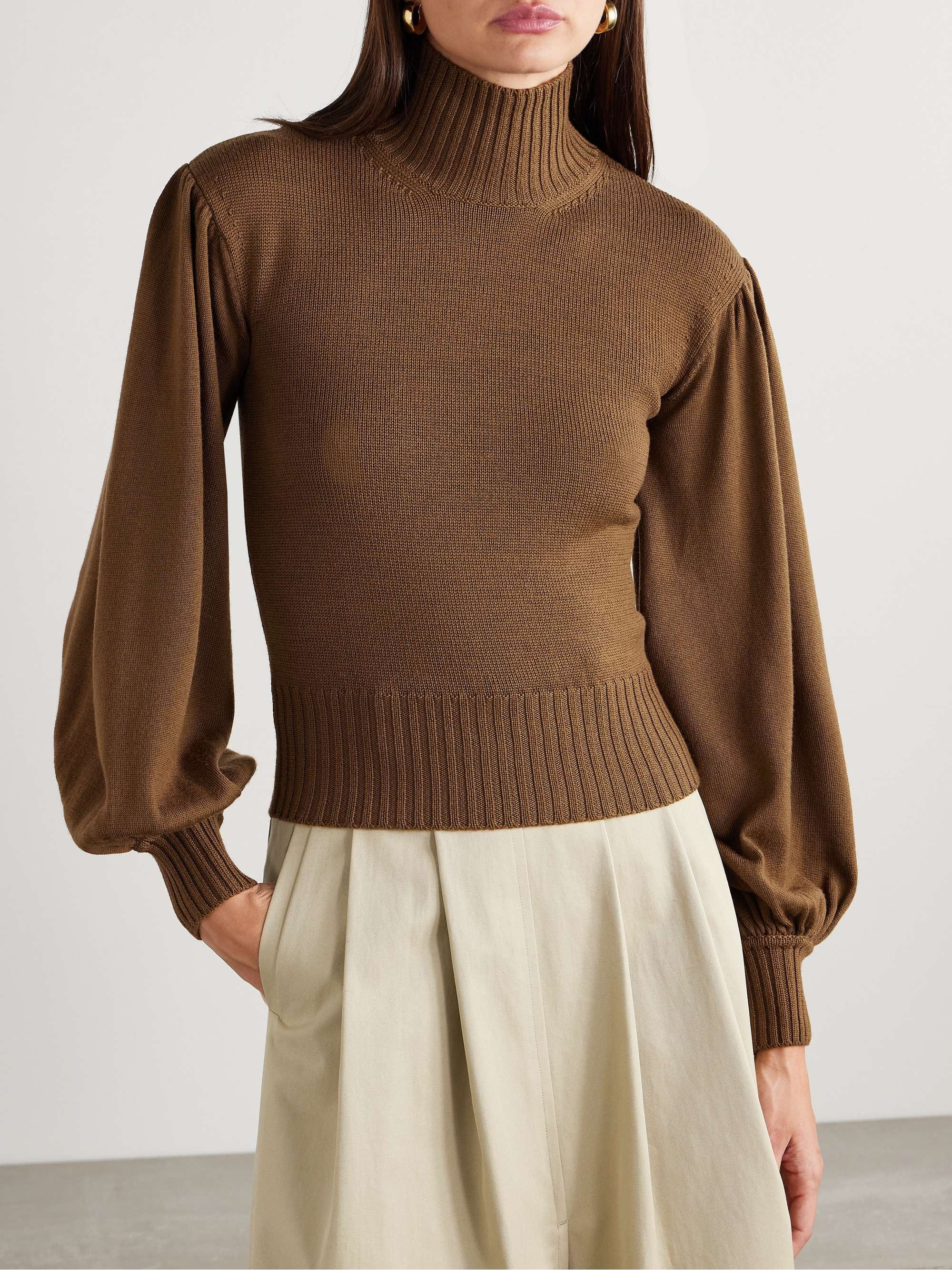 Wool turtleneck sweater view
