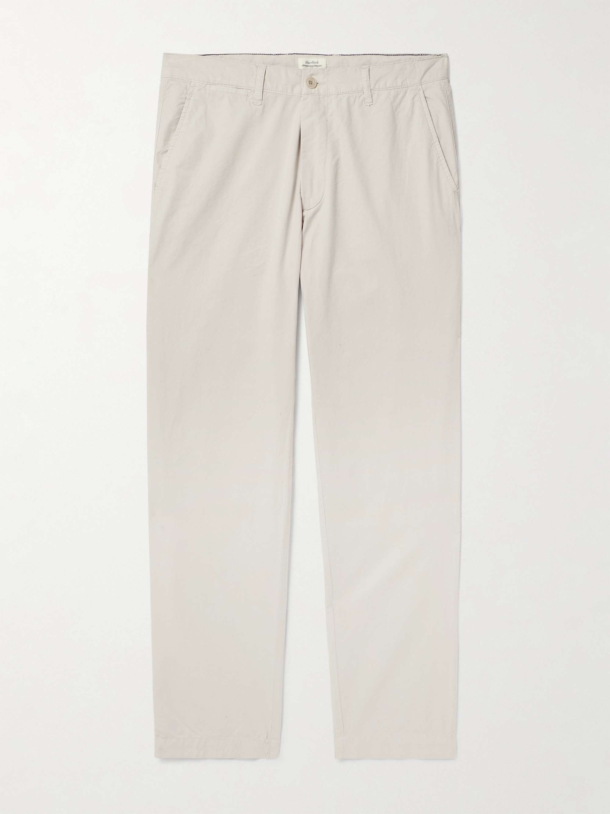 Tyron Straight-Leg Cotton-Twill Trousers view
