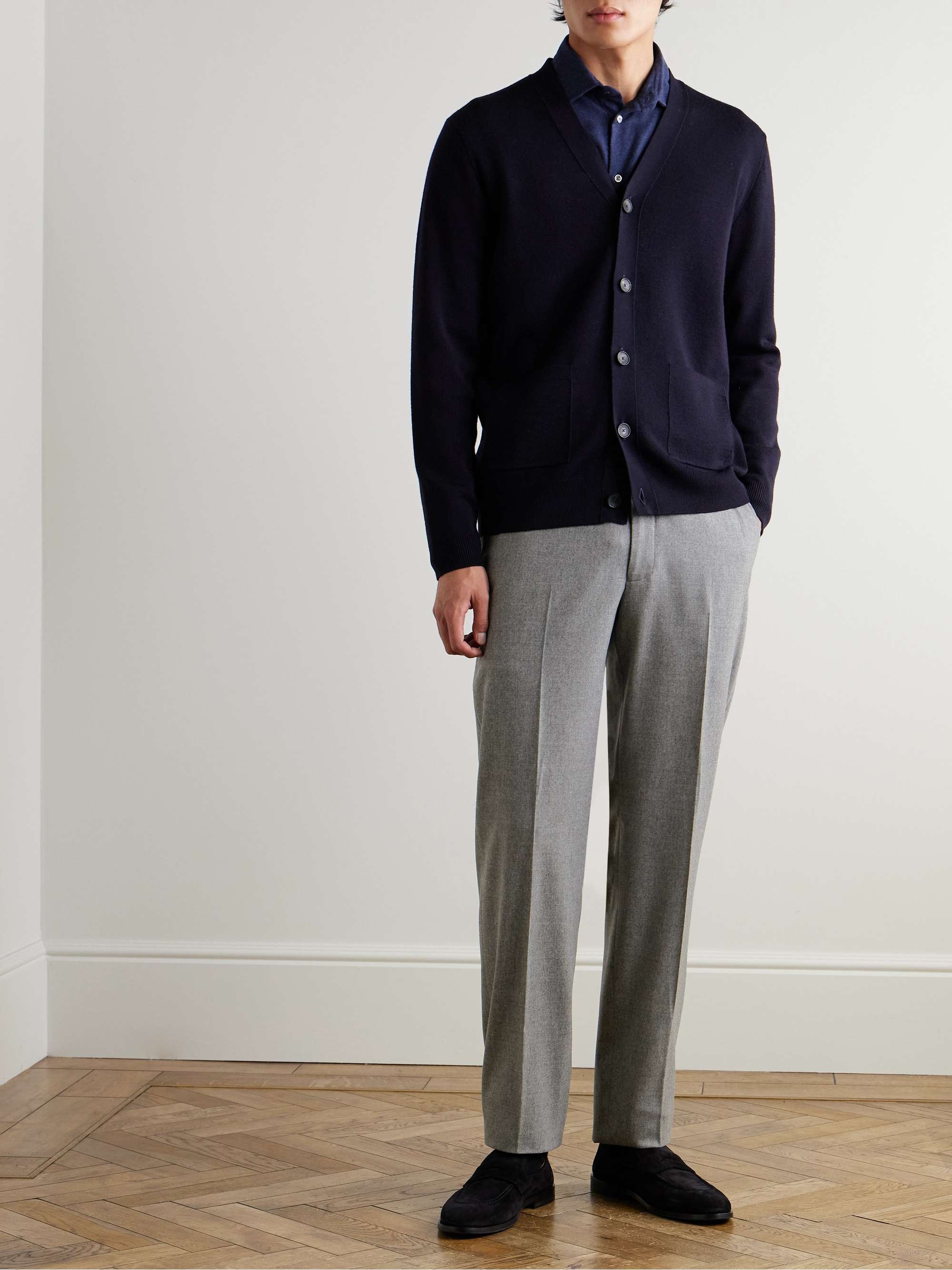 Chapman Slim-Fit Wool-Blend Flannel Trousers view