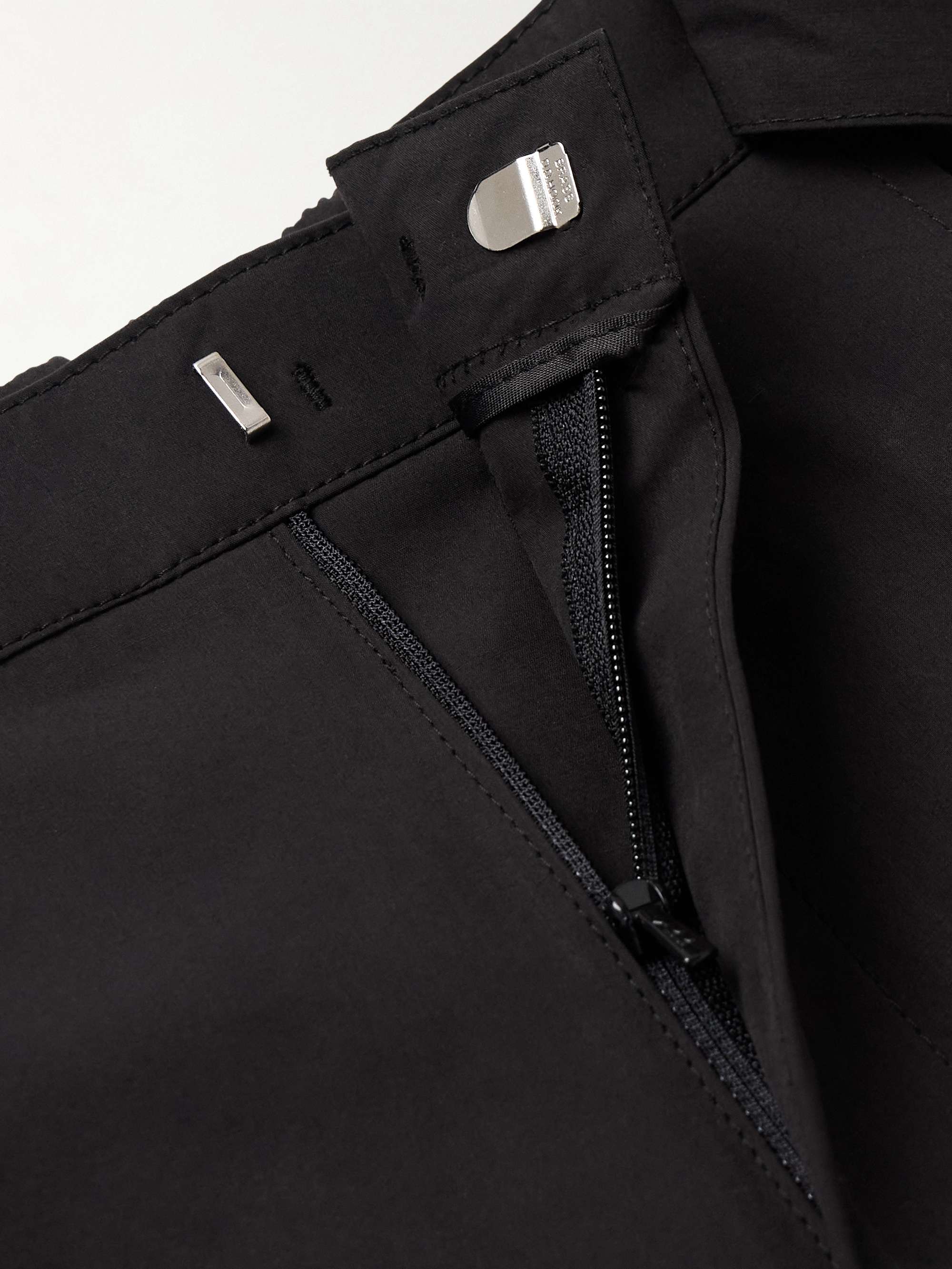 Straight-Leg Belted Pleated Poplin Trousers view
