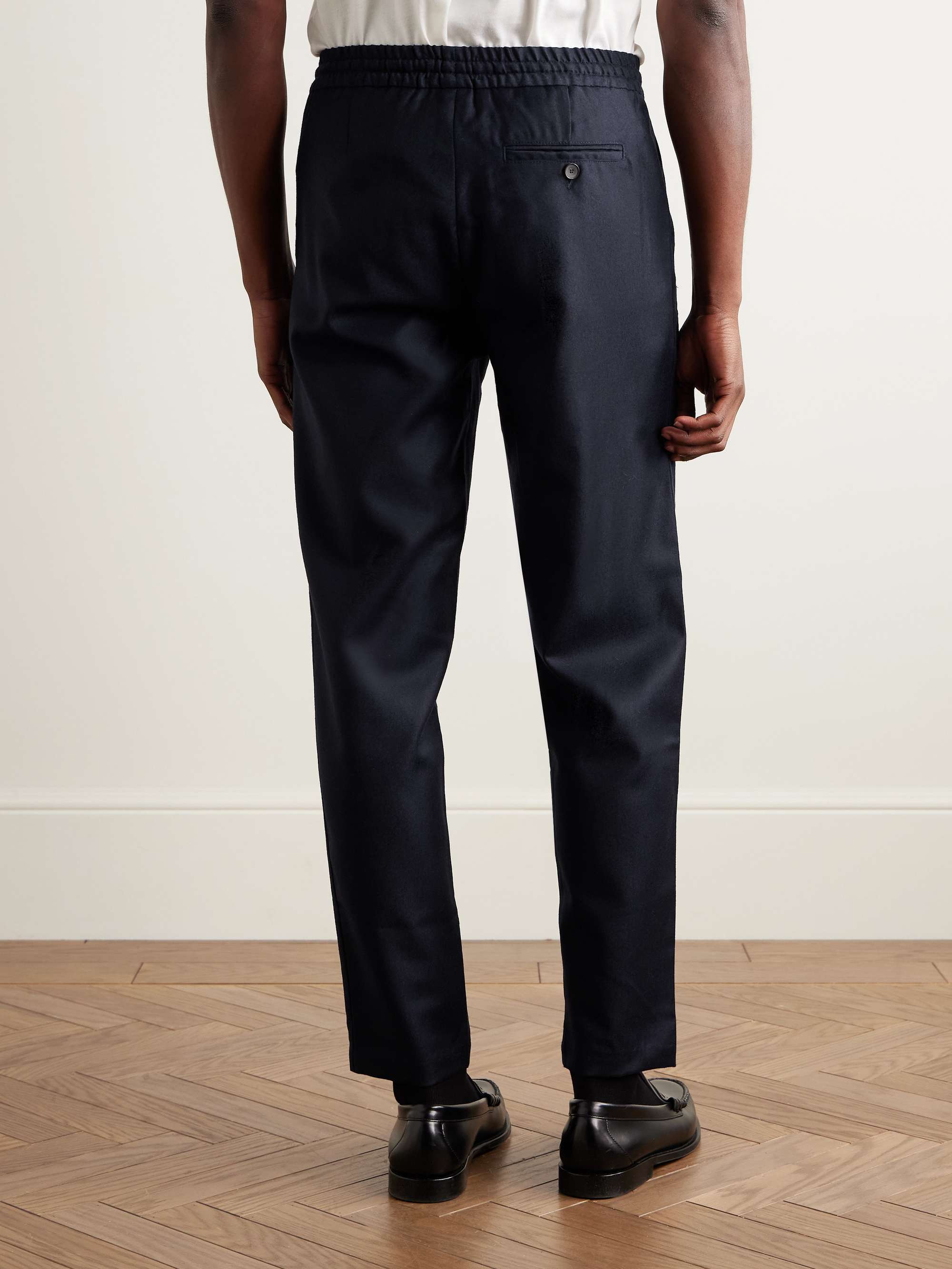 James Slim-Fit Wool-Flannel Drawstring Suit Trousers view