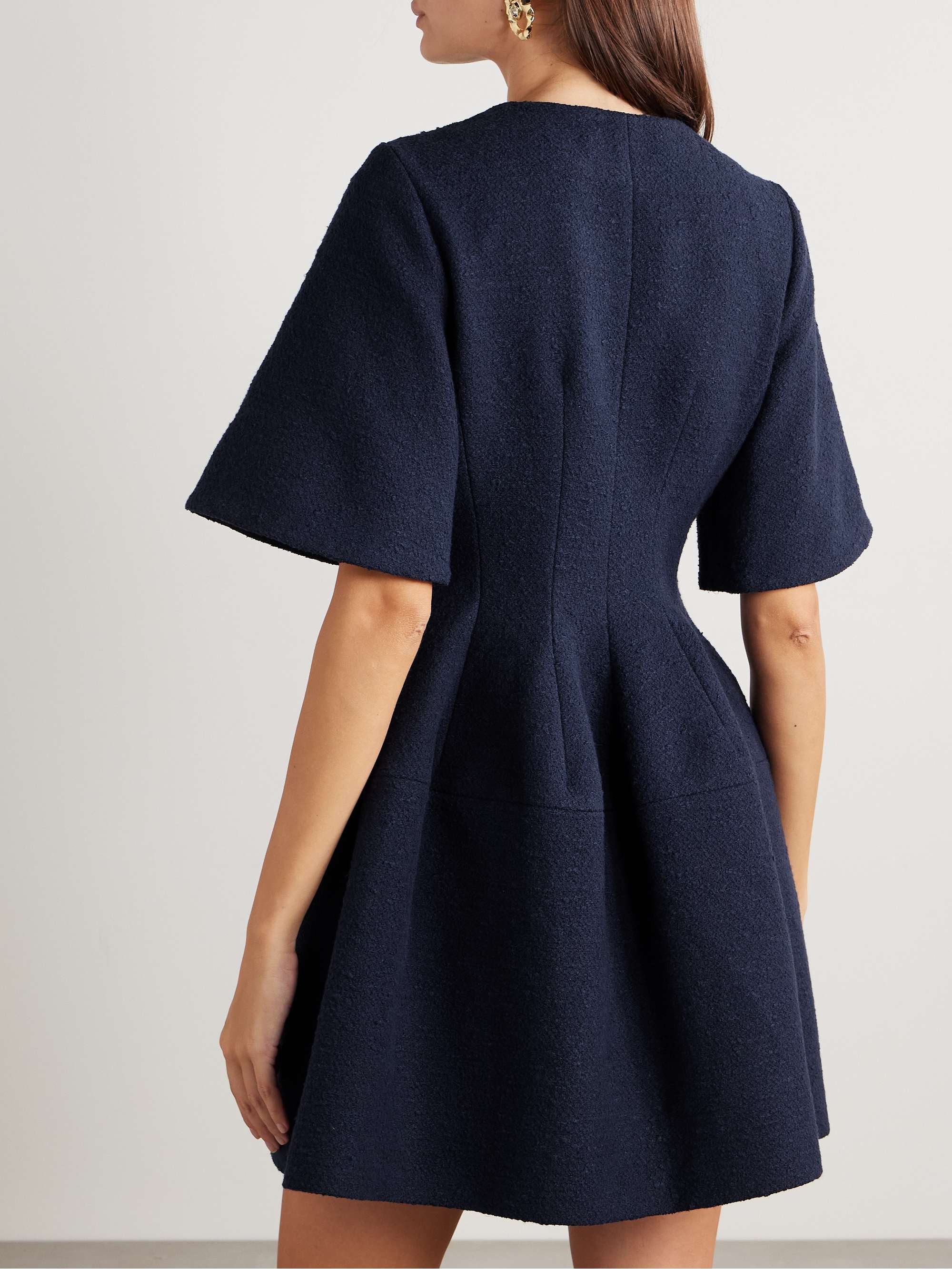Cotton-blend bouclé mini dress view