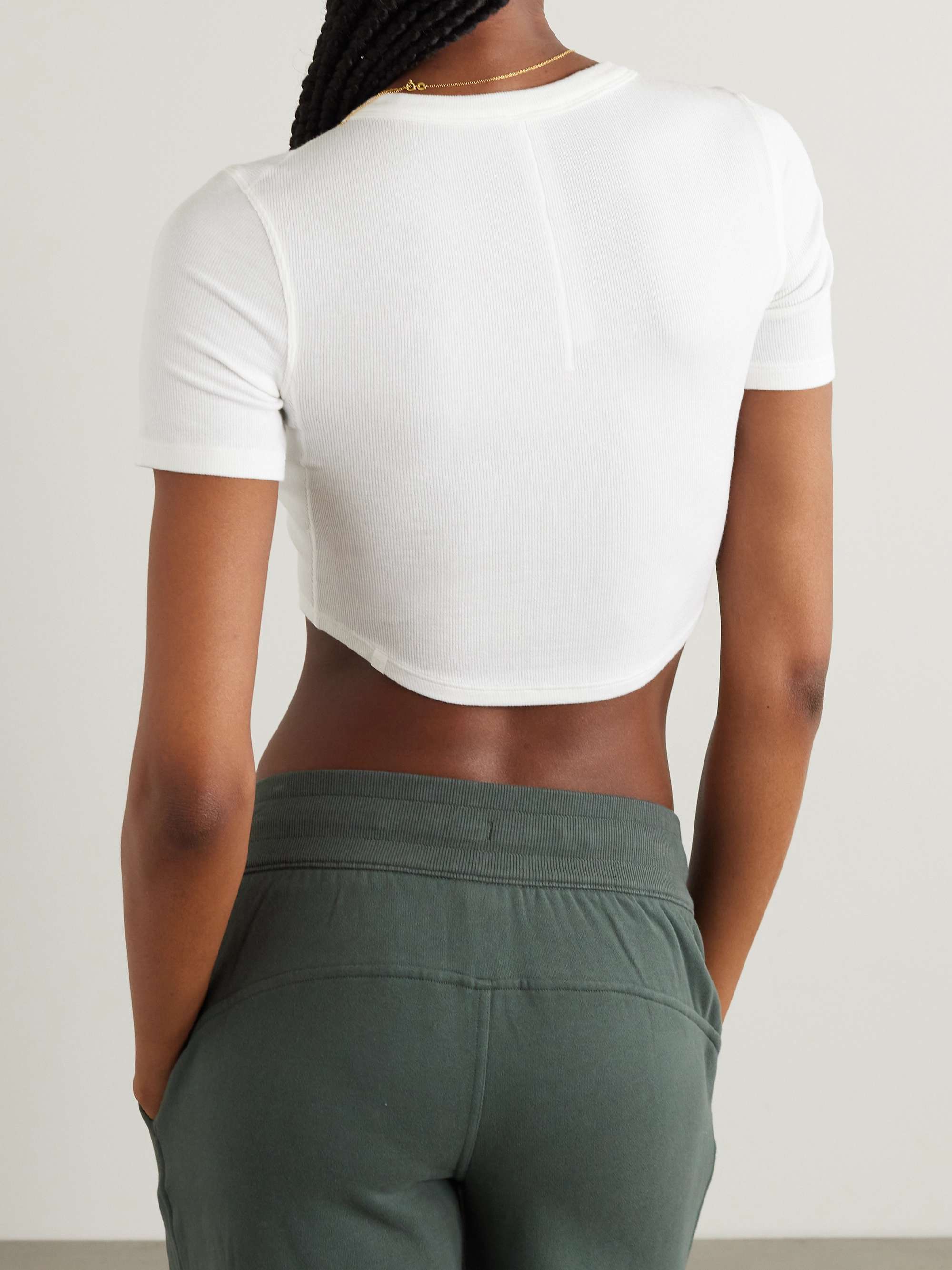 Hold Tight cropped stretch LENZING™ modal-jersey T-shirt view