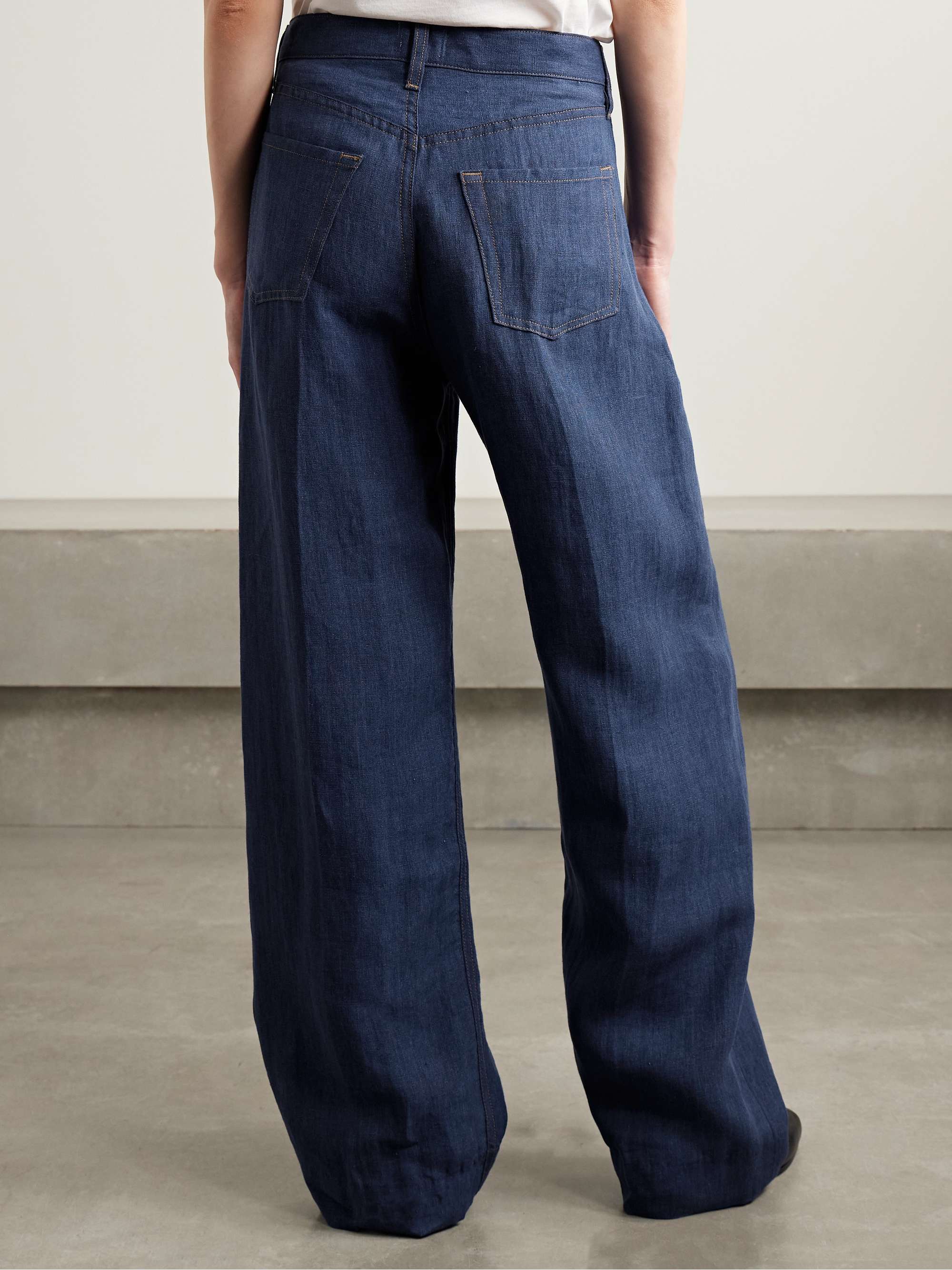 + Argent Ayla Baggy linen wide-leg pants view