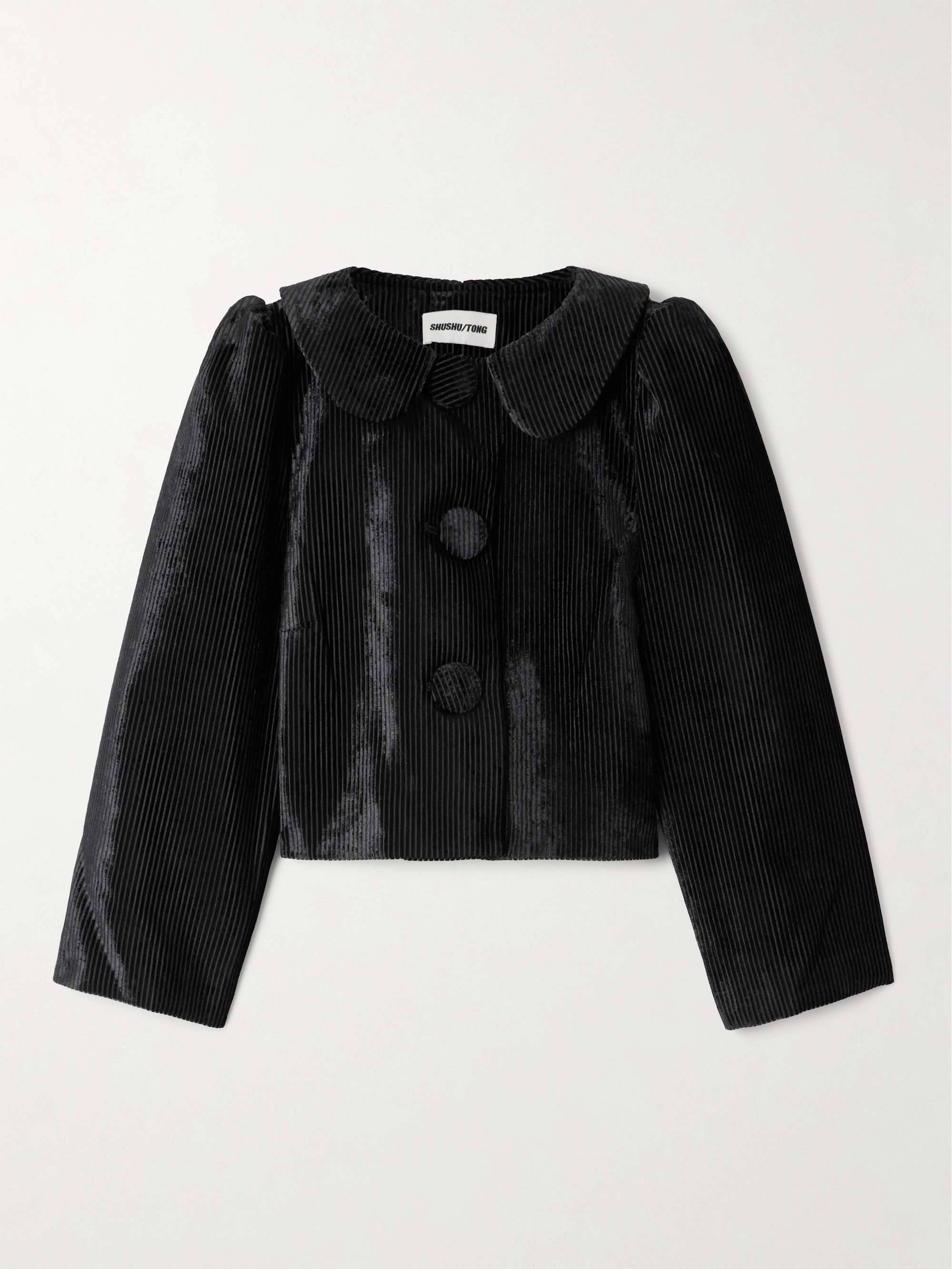 Cropped corduroy jacket view