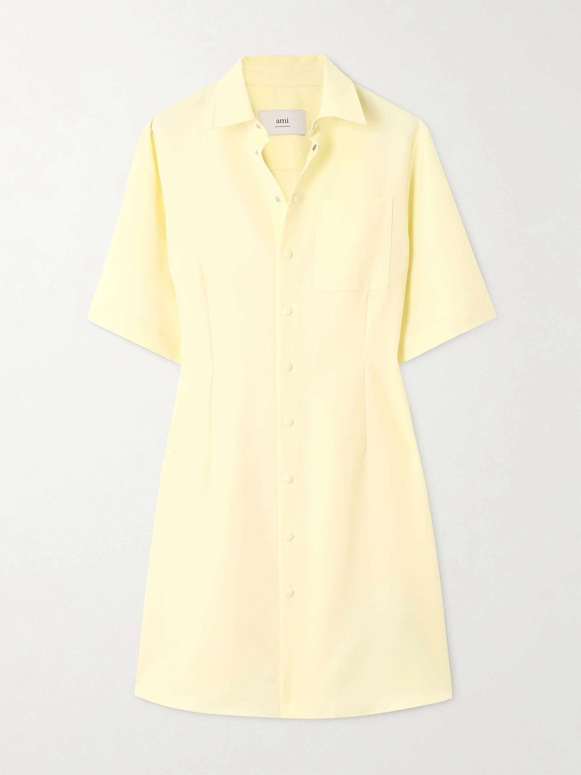 Grain de poudre wool mini shirt dress view