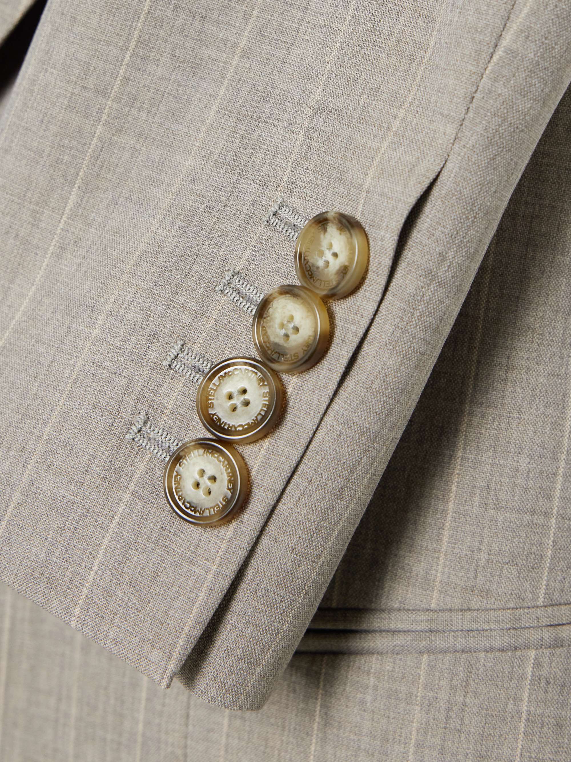 Pinstriped wool blazer view