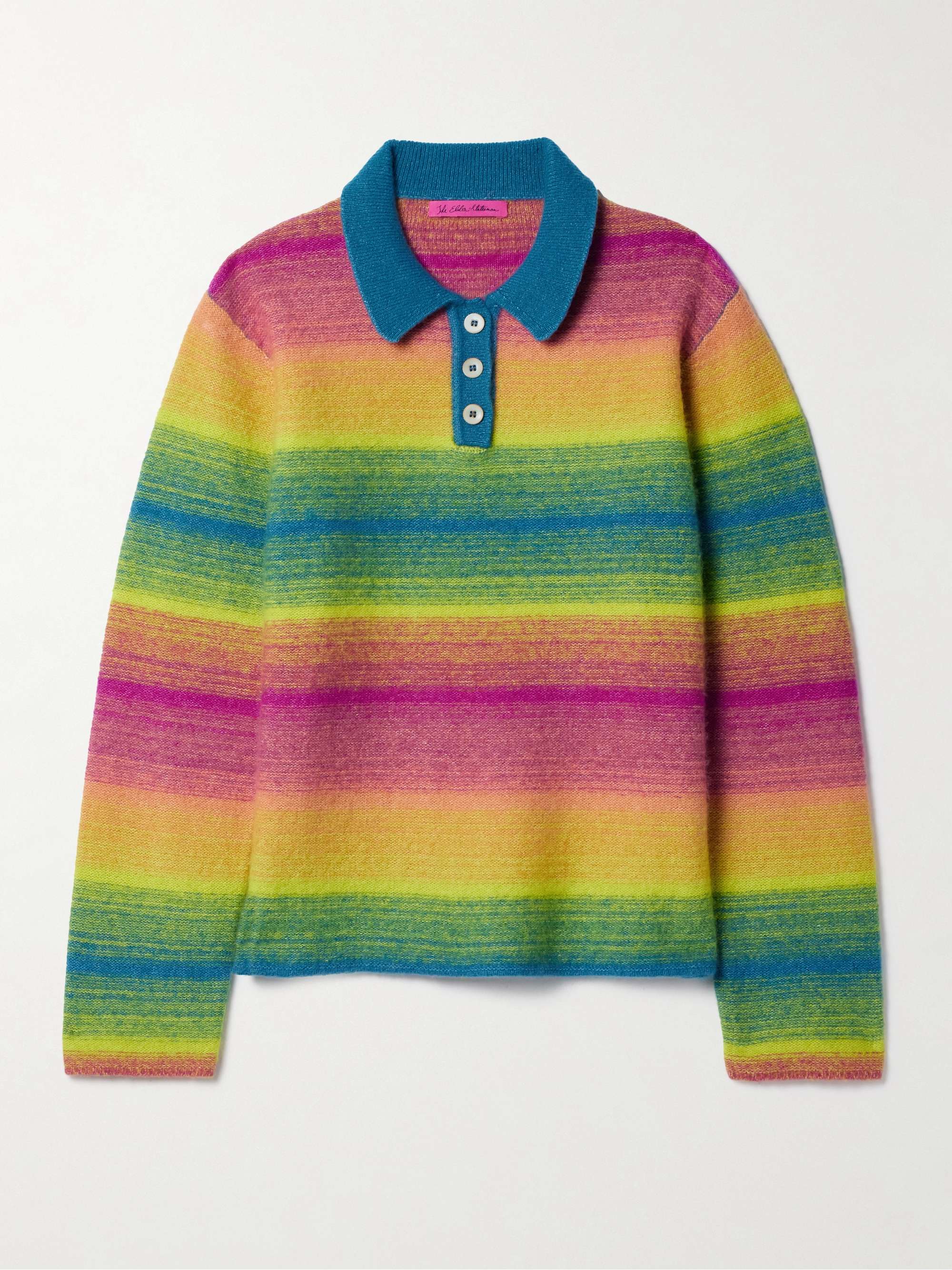 Blurry Stripe oversized cashmere and cotton-blend sweater view