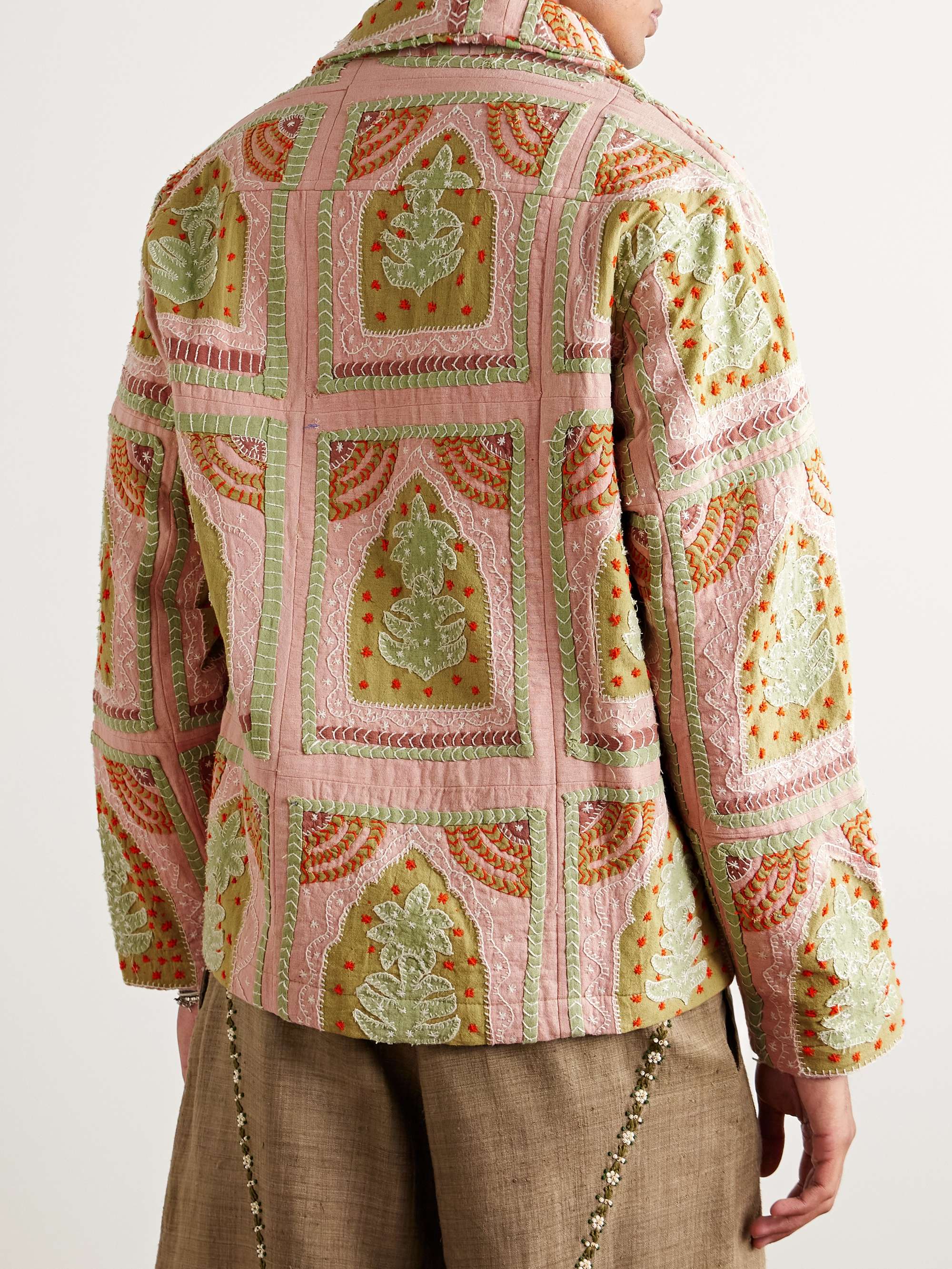 Panelled Embroidered Cotton Jacket view