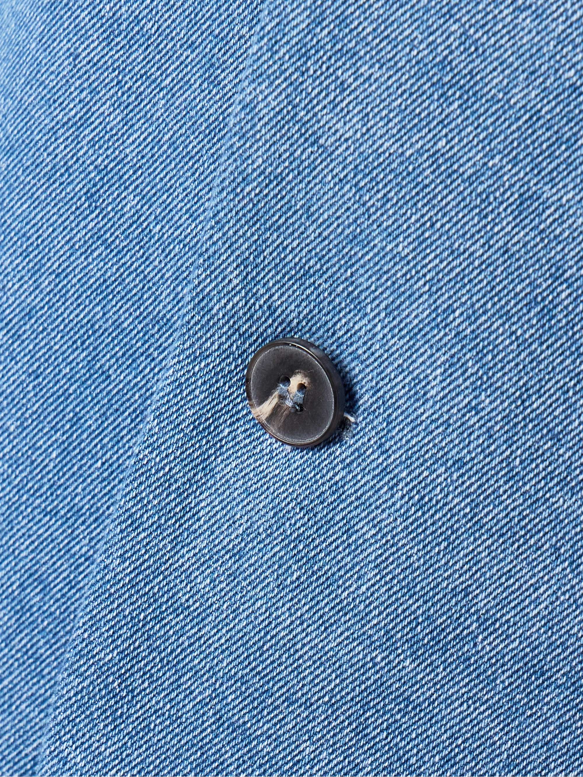 Atlas layered denim coat view