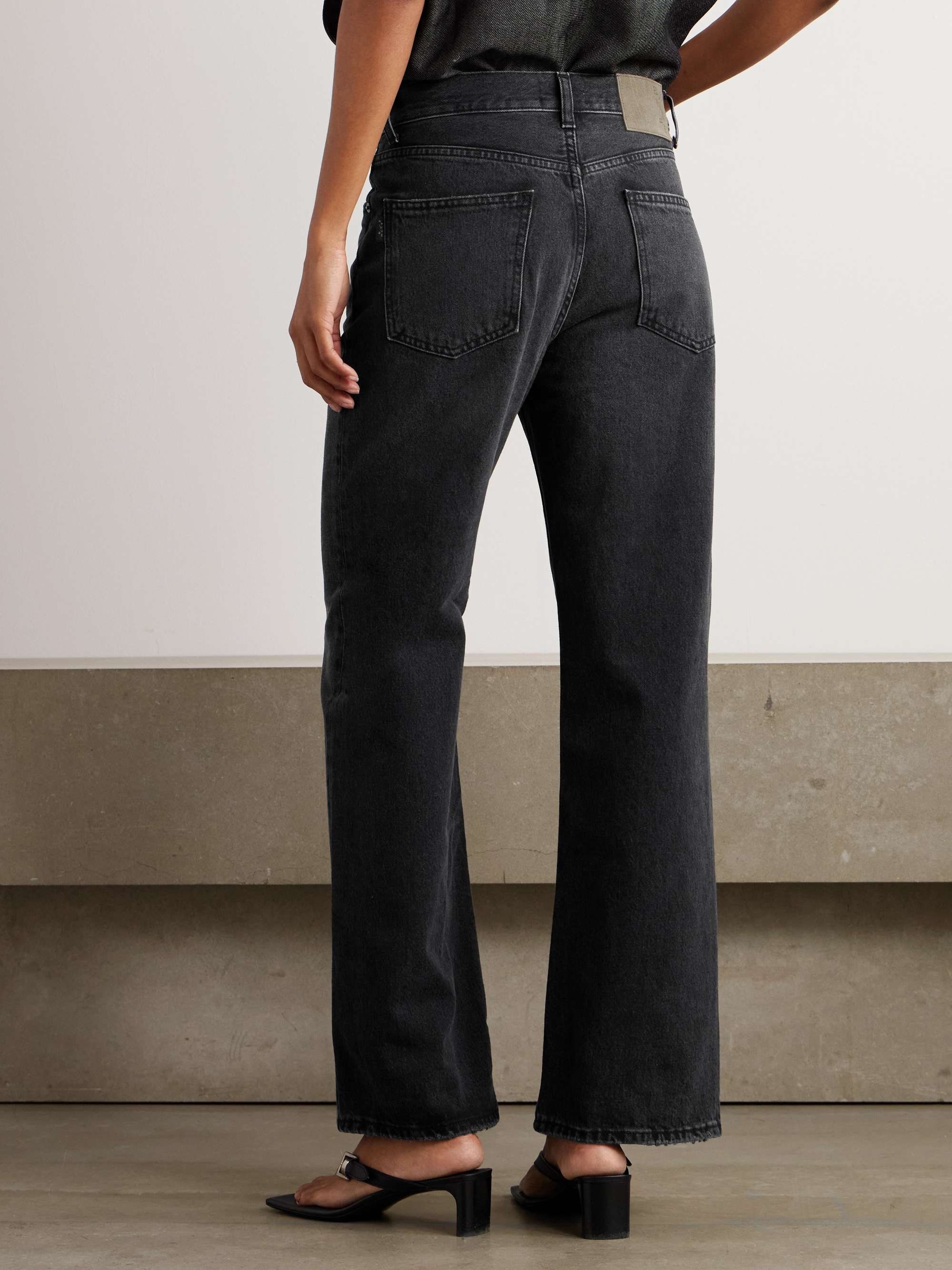 Korea high-rise wide-leg jeans view