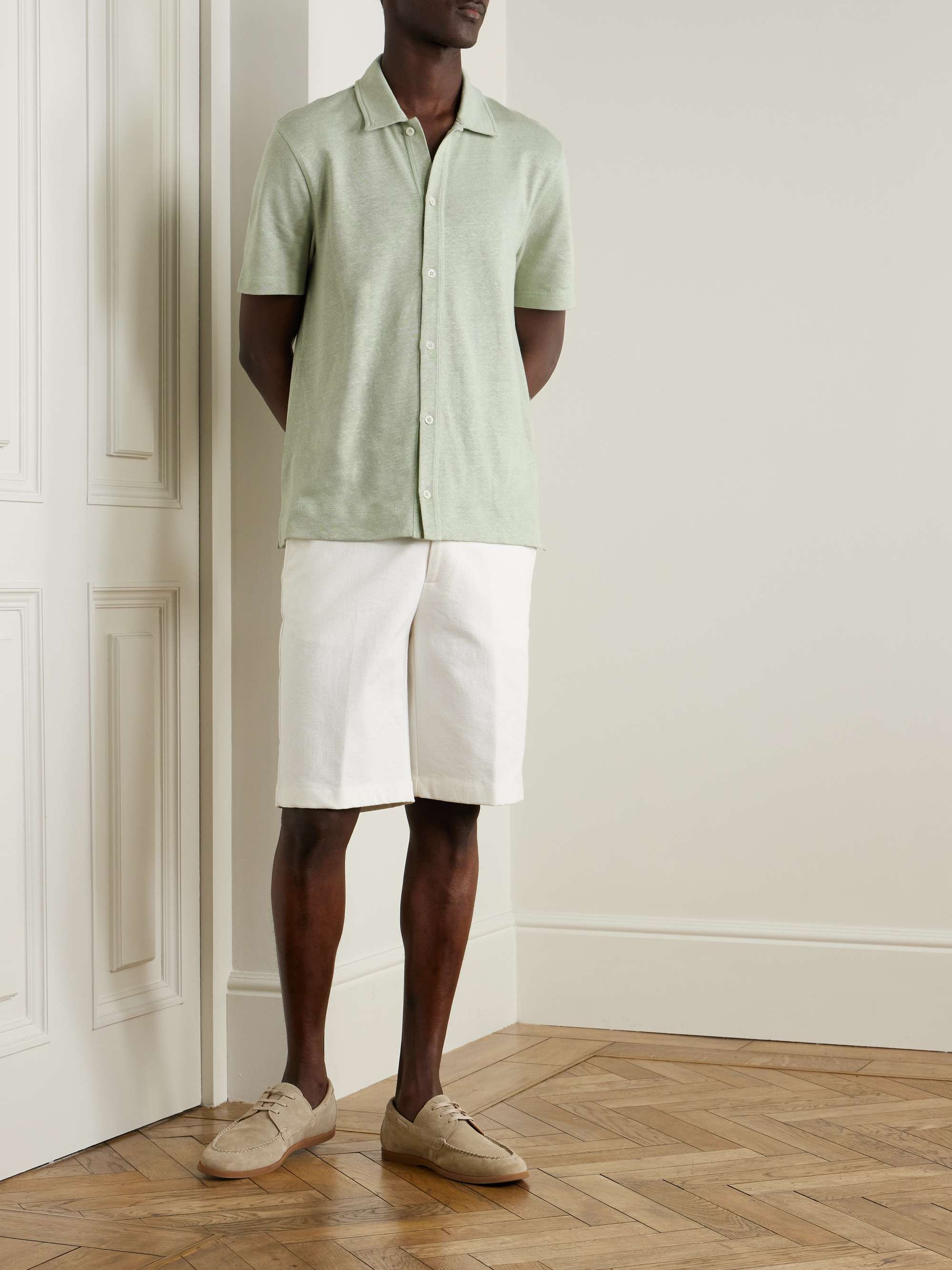 Linen and Organic Cotton-Blend Shirt view