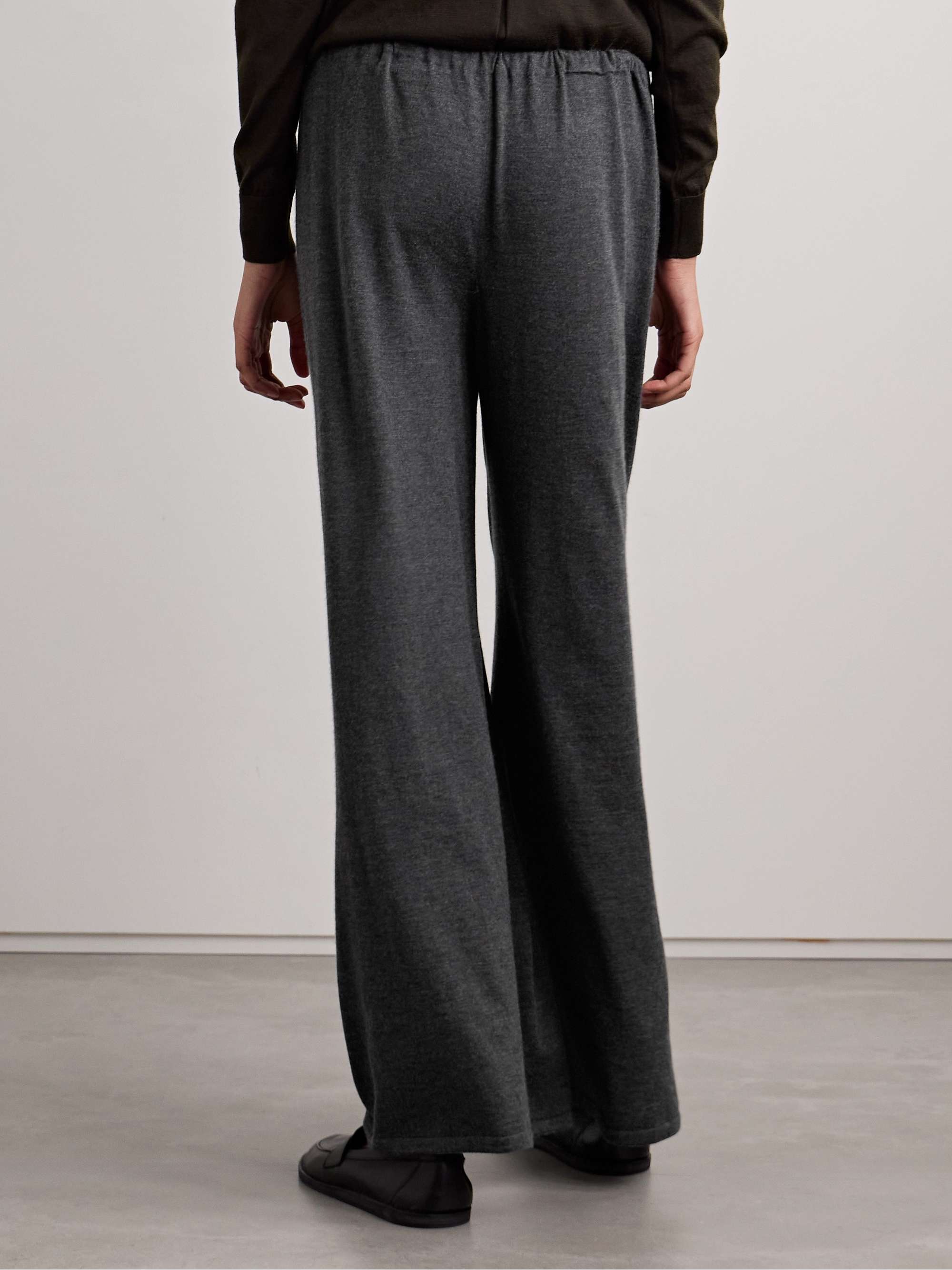 Helphine mélange cashmere wide-leg pants view