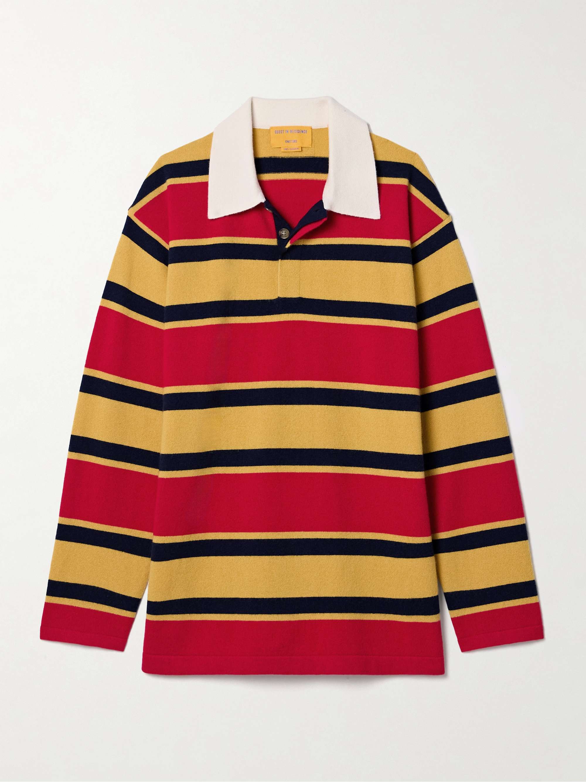 Rugby striped cashmere sweater view