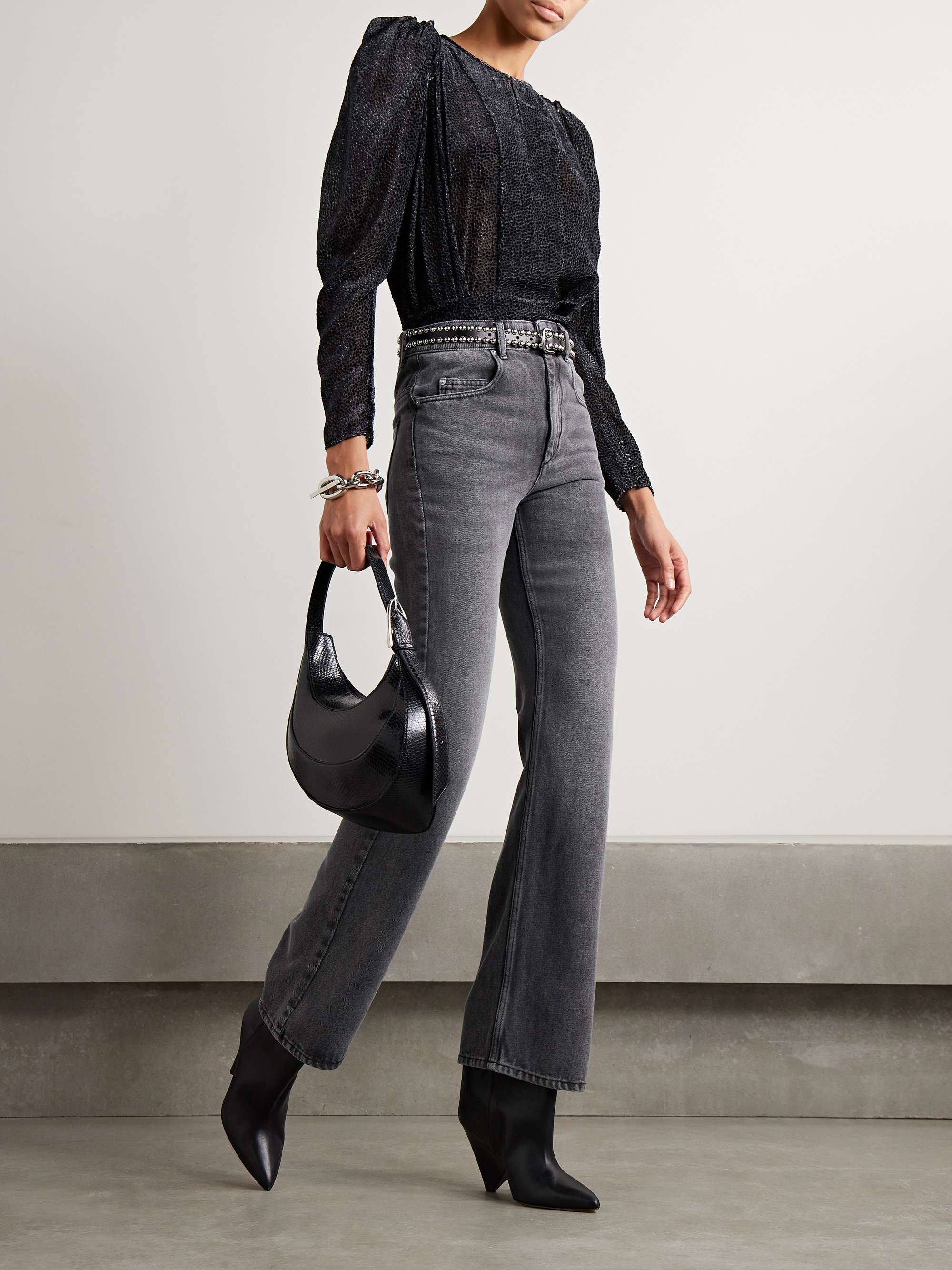 Belvira high-rise straight-leg jeans view